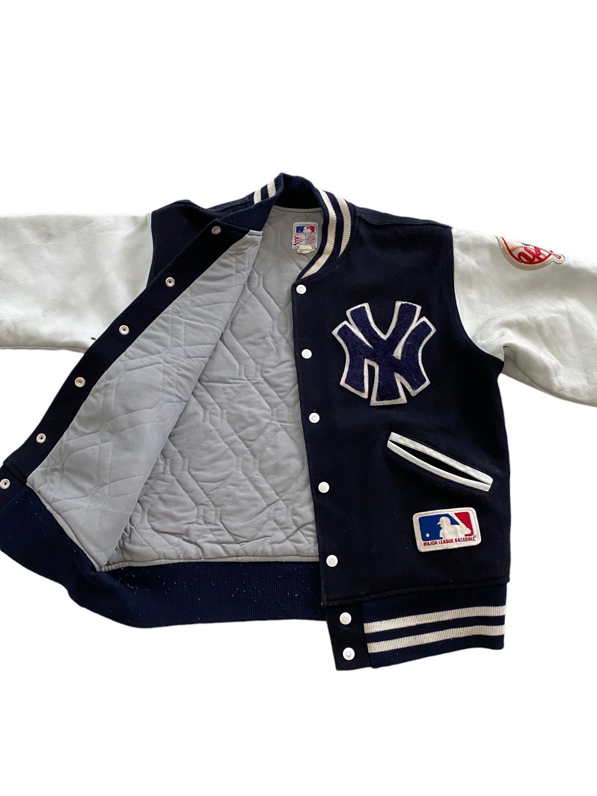 MLB × Thrasher Vintage NY x THRASHER Stadium Leather Jacket Yankees RARE Size US M / EU 48-50 / 2 - 6 Thumbnail