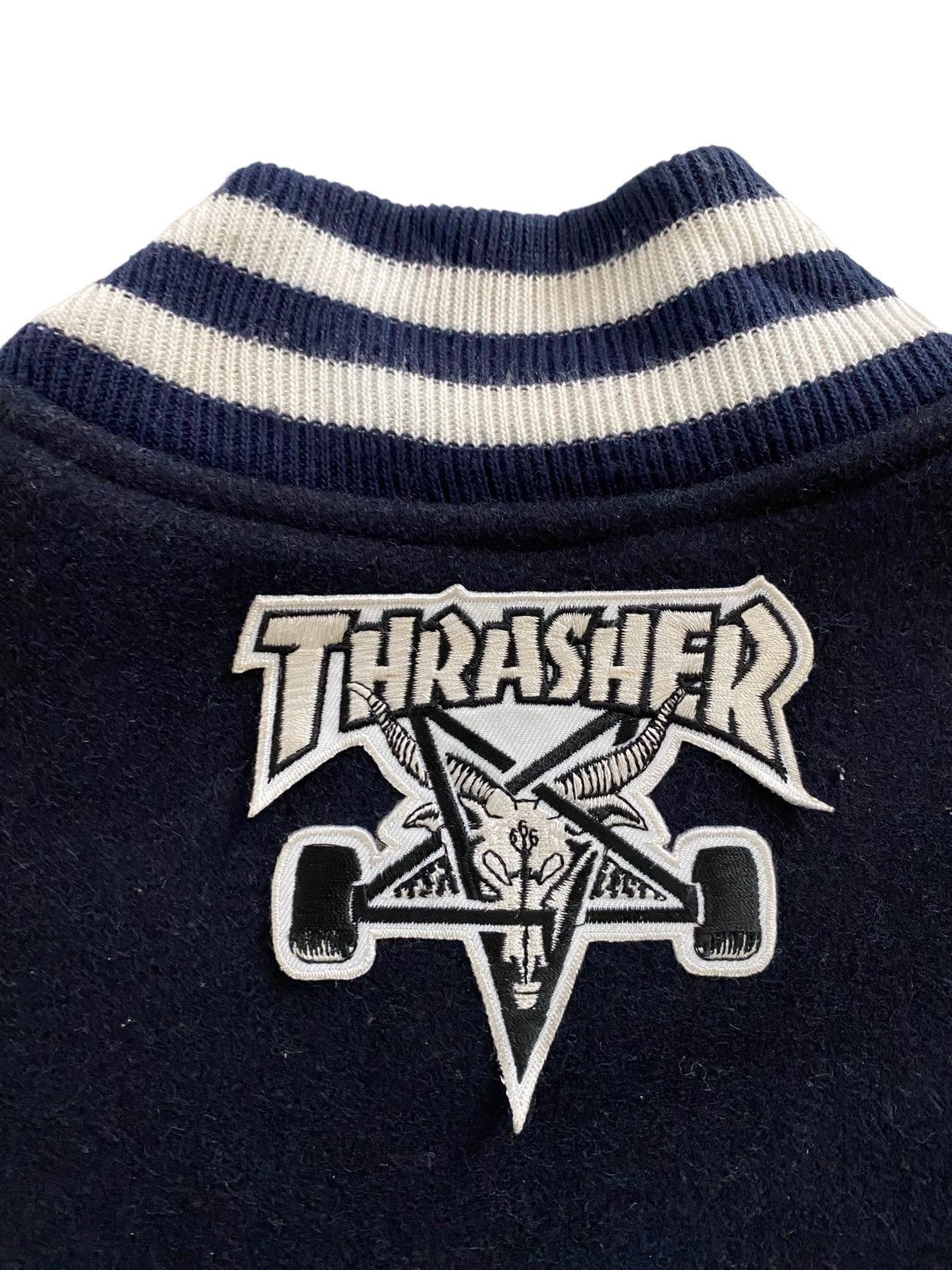 MLB × Thrasher Vintage NY x THRASHER Stadium Leather Jacket Yankees RARE Size US M / EU 48-50 / 2 - 8 Thumbnail