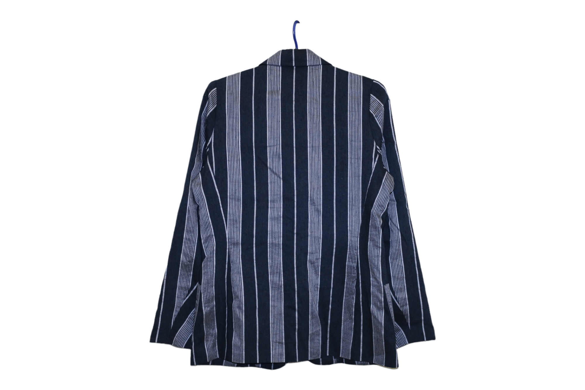 Vintage VTG Yves Saint Laurent Variation Striped Linen Blazer Jacket Size M / US 6-8 / IT 42-44 - 4 Thumbnail