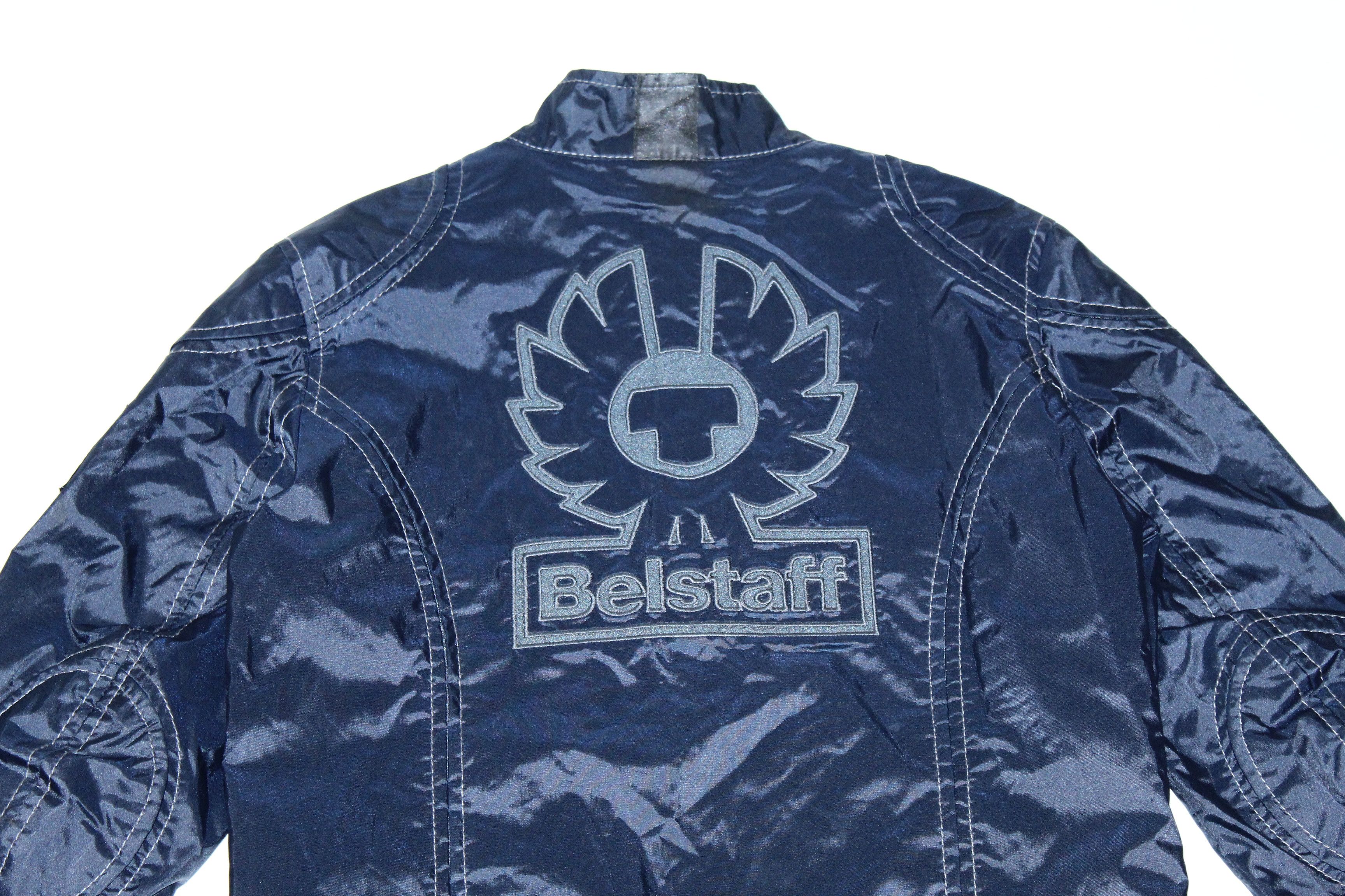 Belstaff Vtg Belstaff Back Big Logo Nylon Biker Jacket Size XS / US 0-2 / IT 36-38 - 14 Thumbnail