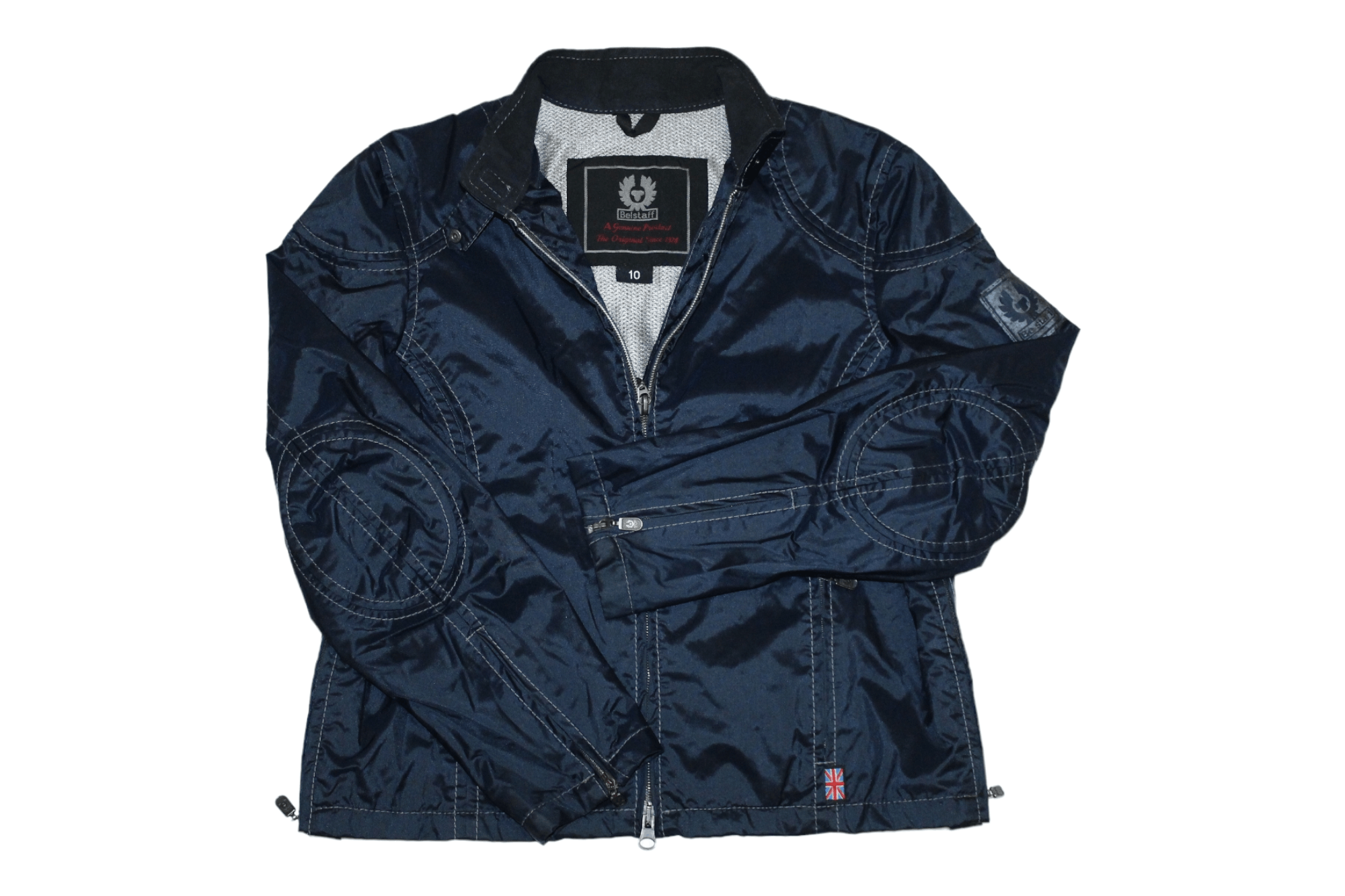Belstaff Vtg Belstaff Back Big Logo Nylon Biker Jacket Size XS / US 0-2 / IT 36-38 - 1 Thumbnail