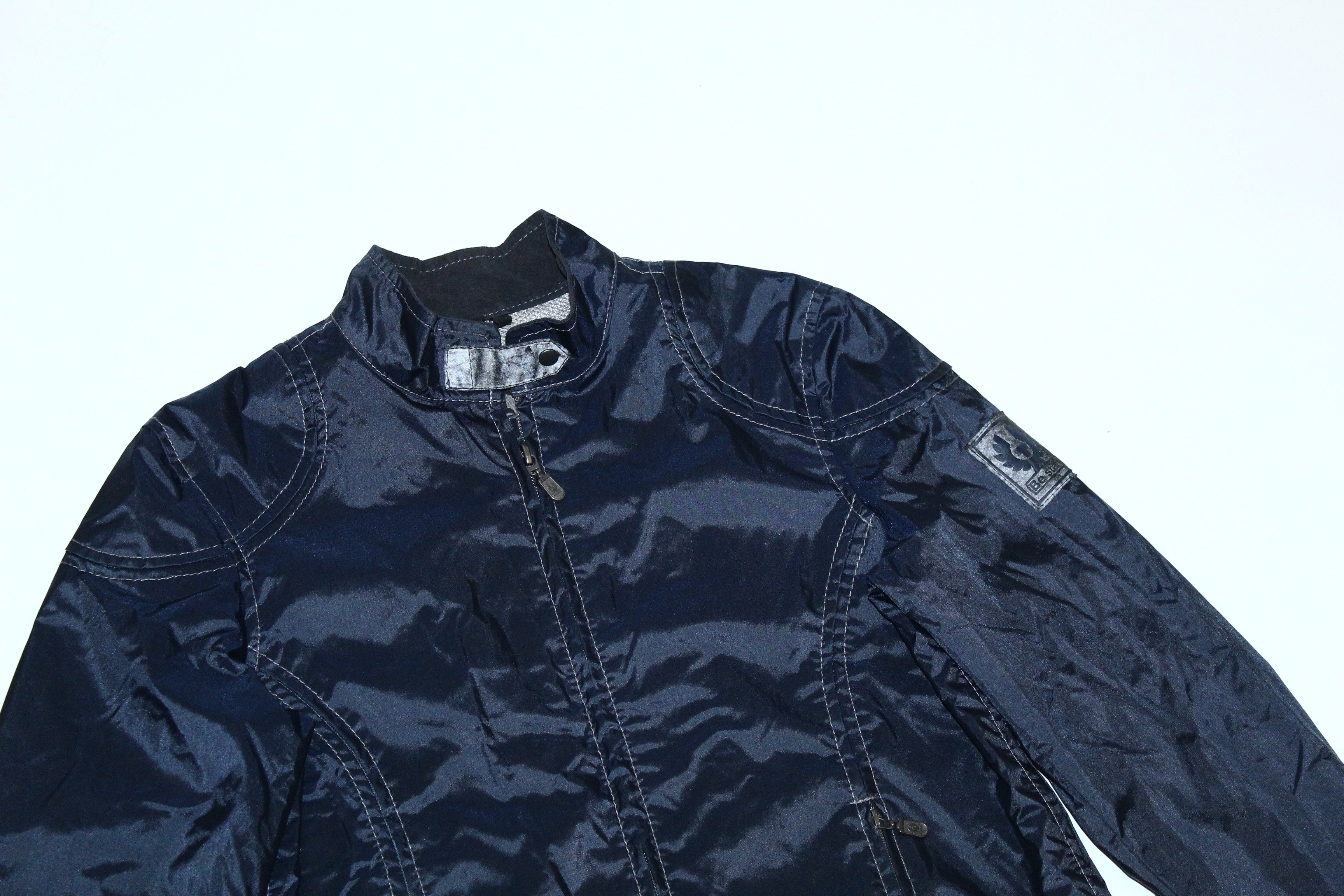 Belstaff Vtg Belstaff Back Big Logo Nylon Biker Jacket Size XS / US 0-2 / IT 36-38 - 8 Thumbnail