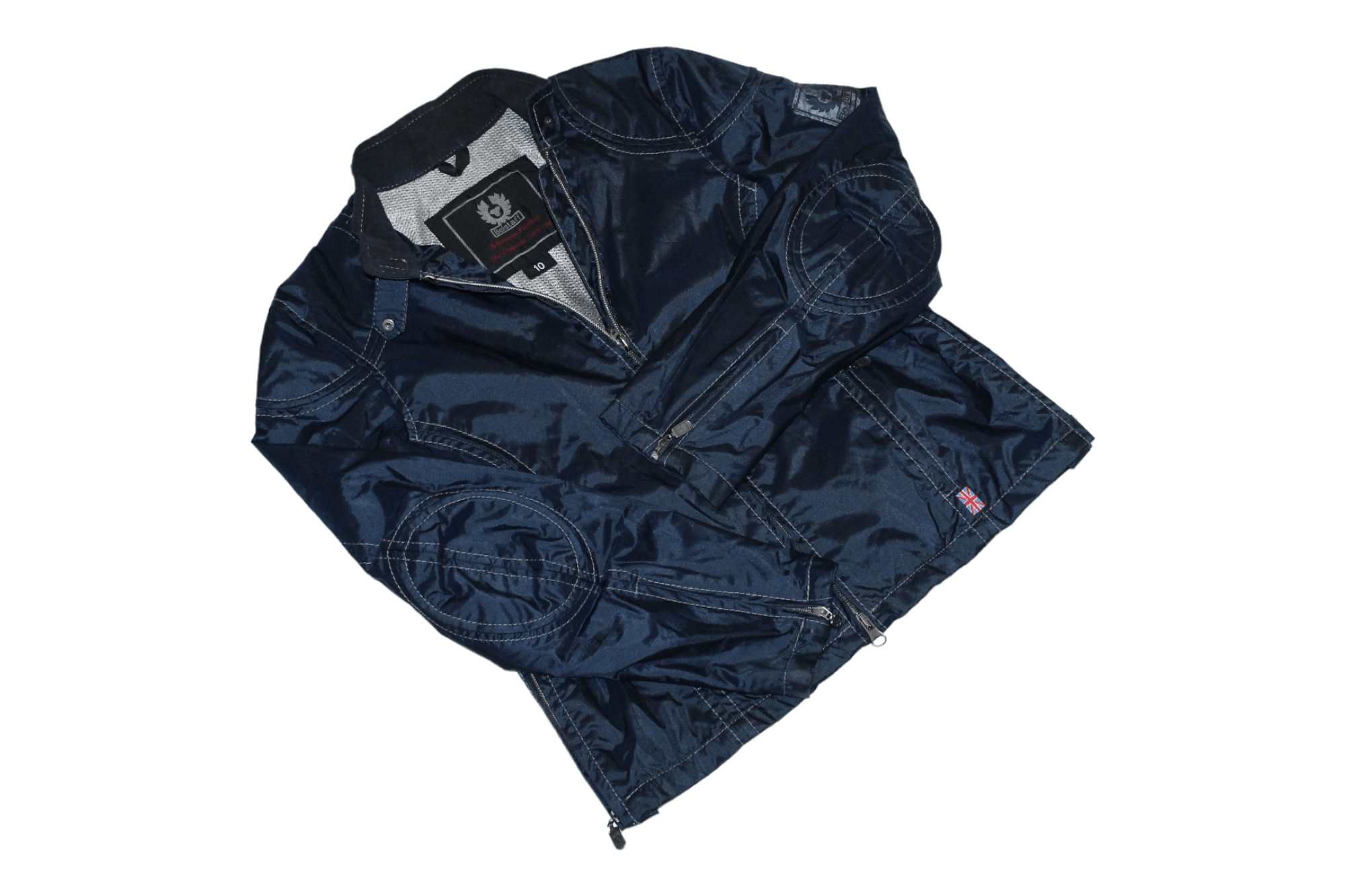 Belstaff Vtg Belstaff Back Big Logo Nylon Biker Jacket Size XS / US 0-2 / IT 36-38 - 5 Thumbnail