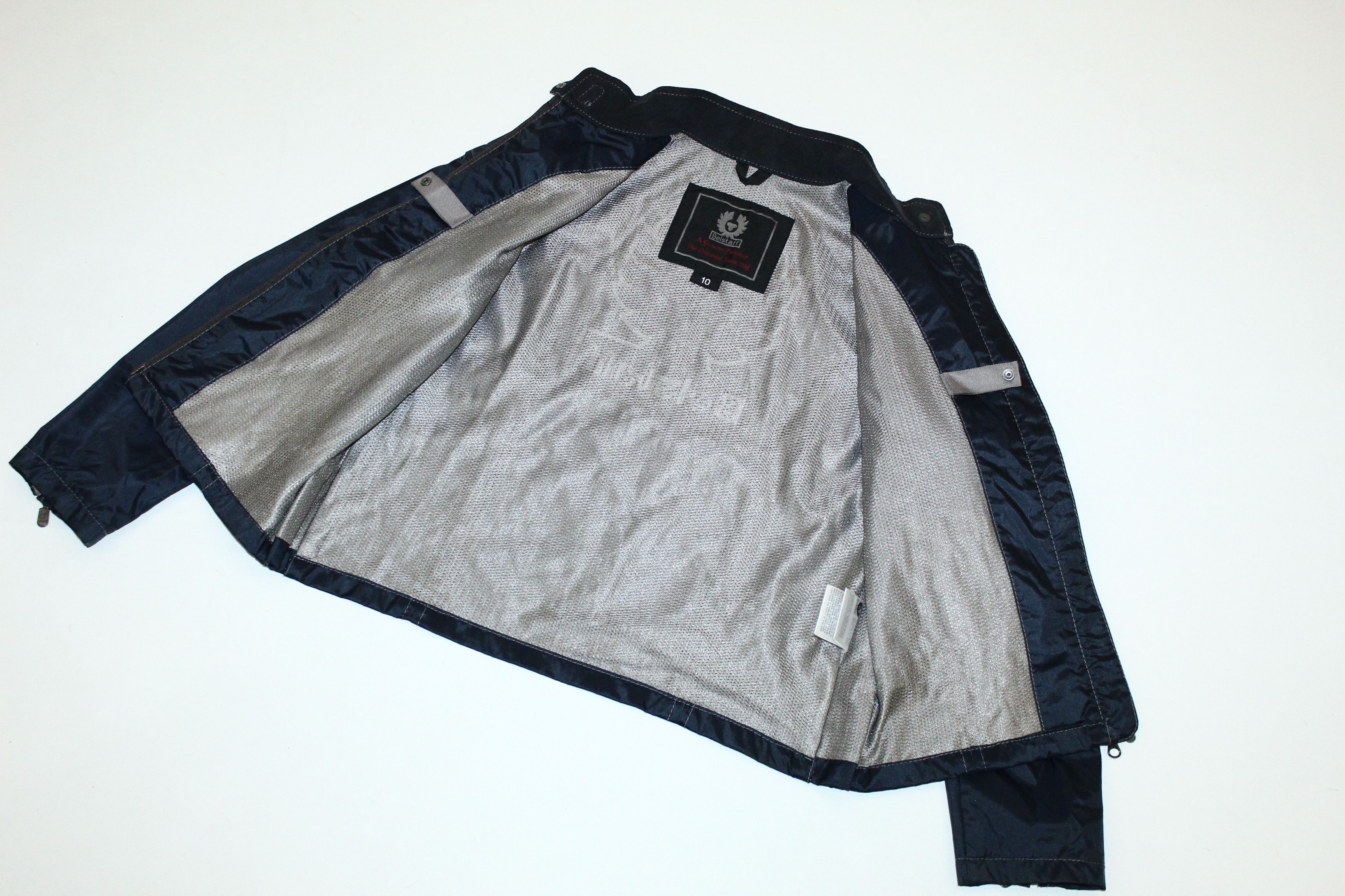 Belstaff Vtg Belstaff Back Big Logo Nylon Biker Jacket Size XS / US 0-2 / IT 36-38 - 4 Thumbnail