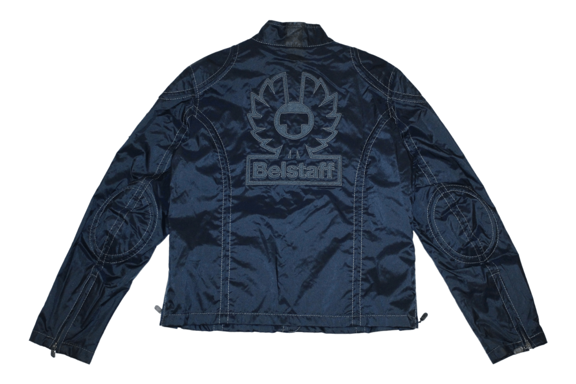 Belstaff Vtg Belstaff Back Big Logo Nylon Biker Jacket Size XS / US 0-2 / IT 36-38 - 2 Thumbnail