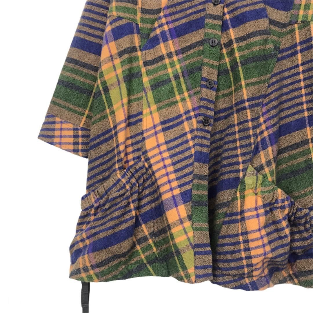 Designer × Japanese Brand Cube Japan yohji yamamoto inspired wool tartan unisex Size M / US 6-8 / IT 42-44 - 7 Thumbnail