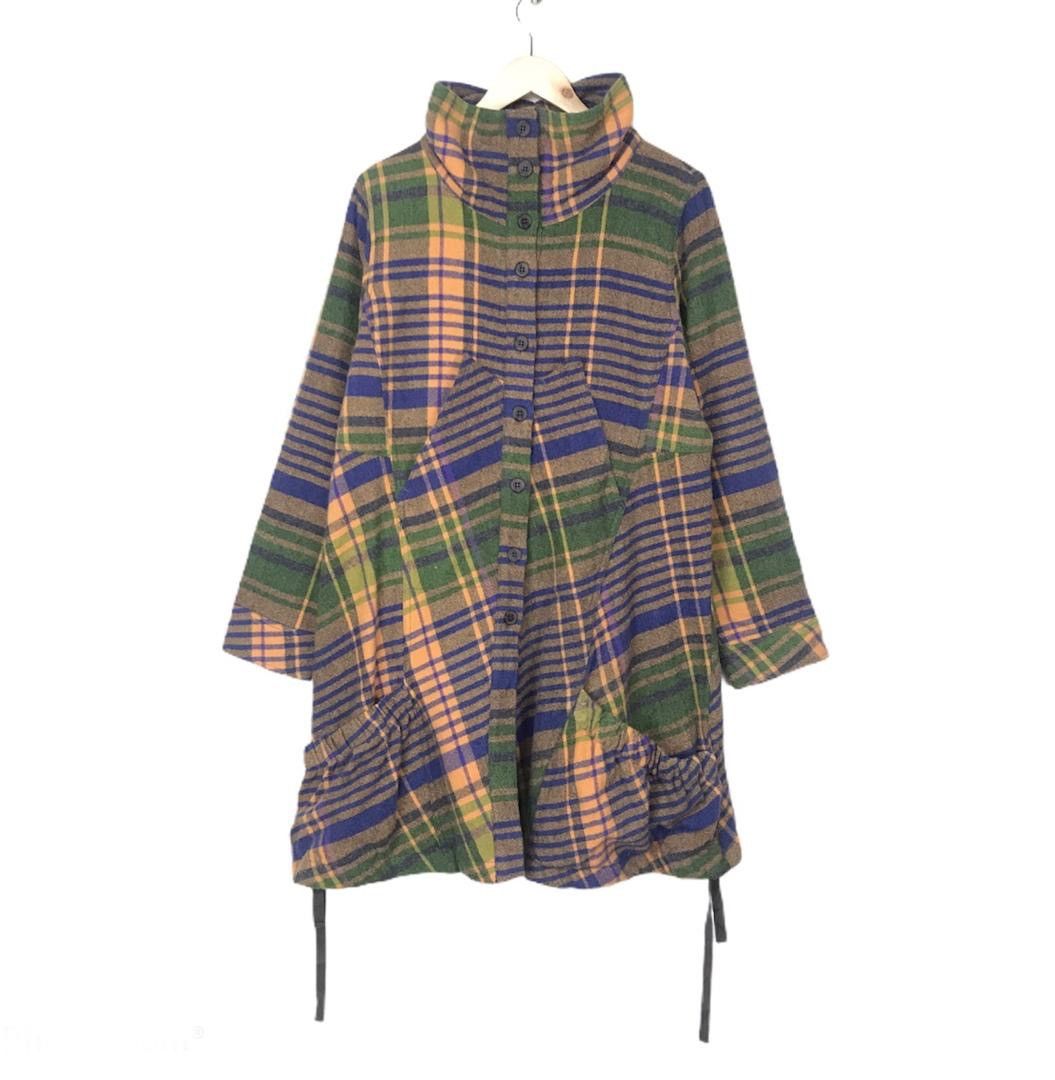 Designer × Japanese Brand Cube Japan yohji yamamoto inspired wool tartan unisex Size M / US 6-8 / IT 42-44 - 4 Thumbnail
