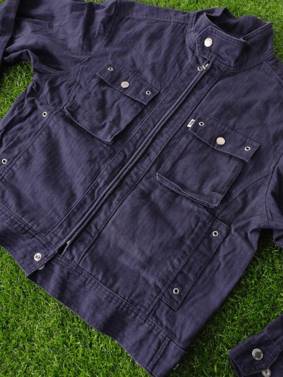 Japanese Brand Vintage Tora by Toraichi Tactical Denim Jacket Racer Size US M / EU 48-50 / 2 - 2 Thumbnail