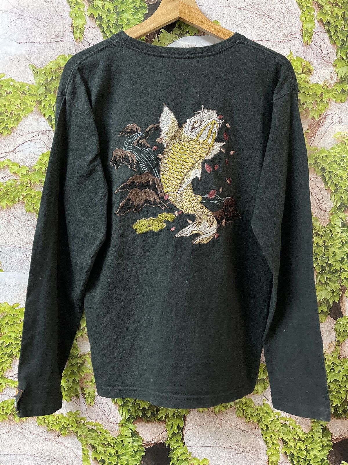 VINTAGE SUKAJAN KOI FISH EMBROIDERY VERY RARE