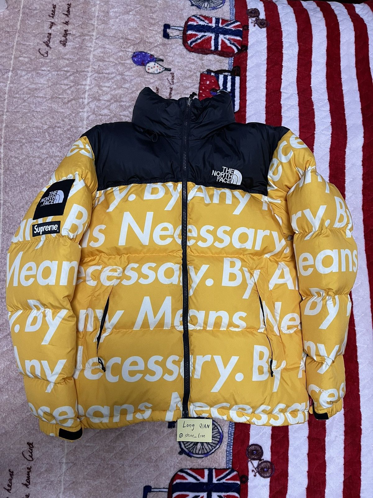 Supreme The North Face by Any Means Nuptse Jacket Yellow