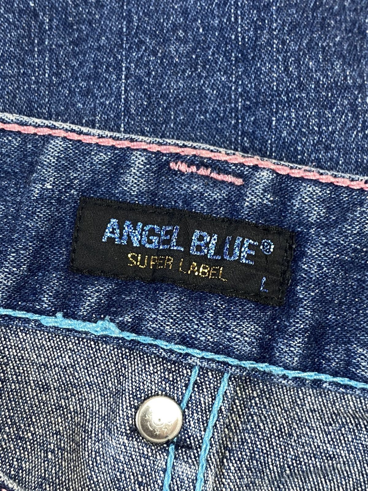 Hysteric Glamour × Japanese Brand 1990s Angel Blue Super Label - Bugs Bunny Sequin Denim Size 28" / US 6 / IT 42 - 15 Thumbnail