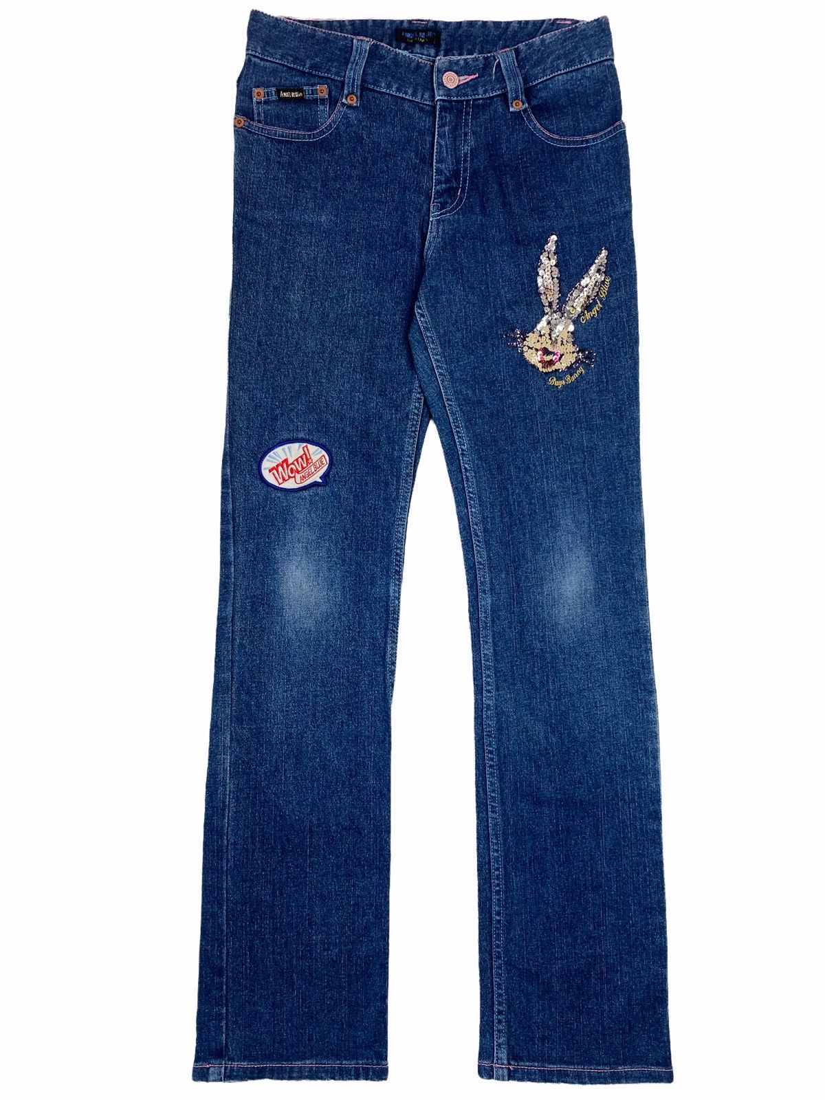 Hysteric Glamour × Japanese Brand 1990s Angel Blue Super Label - Bugs Bunny Sequin Denim Size 28" / US 6 / IT 42 - 1 Thumbnail