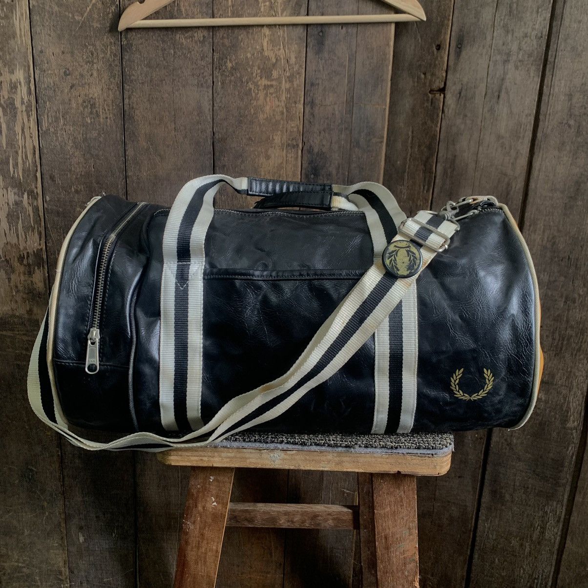 Fred Perry Vintage Vintage Fred Perry Duffle Leather Bag Grailed