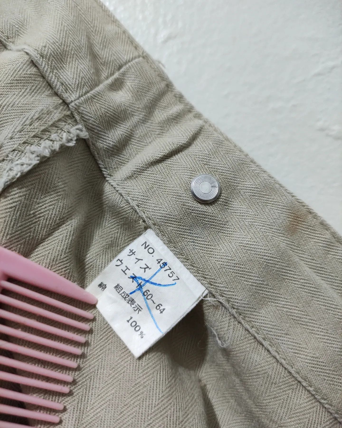 Vintage Cargo Trousers Monkey Pants Harringbone Twil Size US 29 - 10 Thumbnail