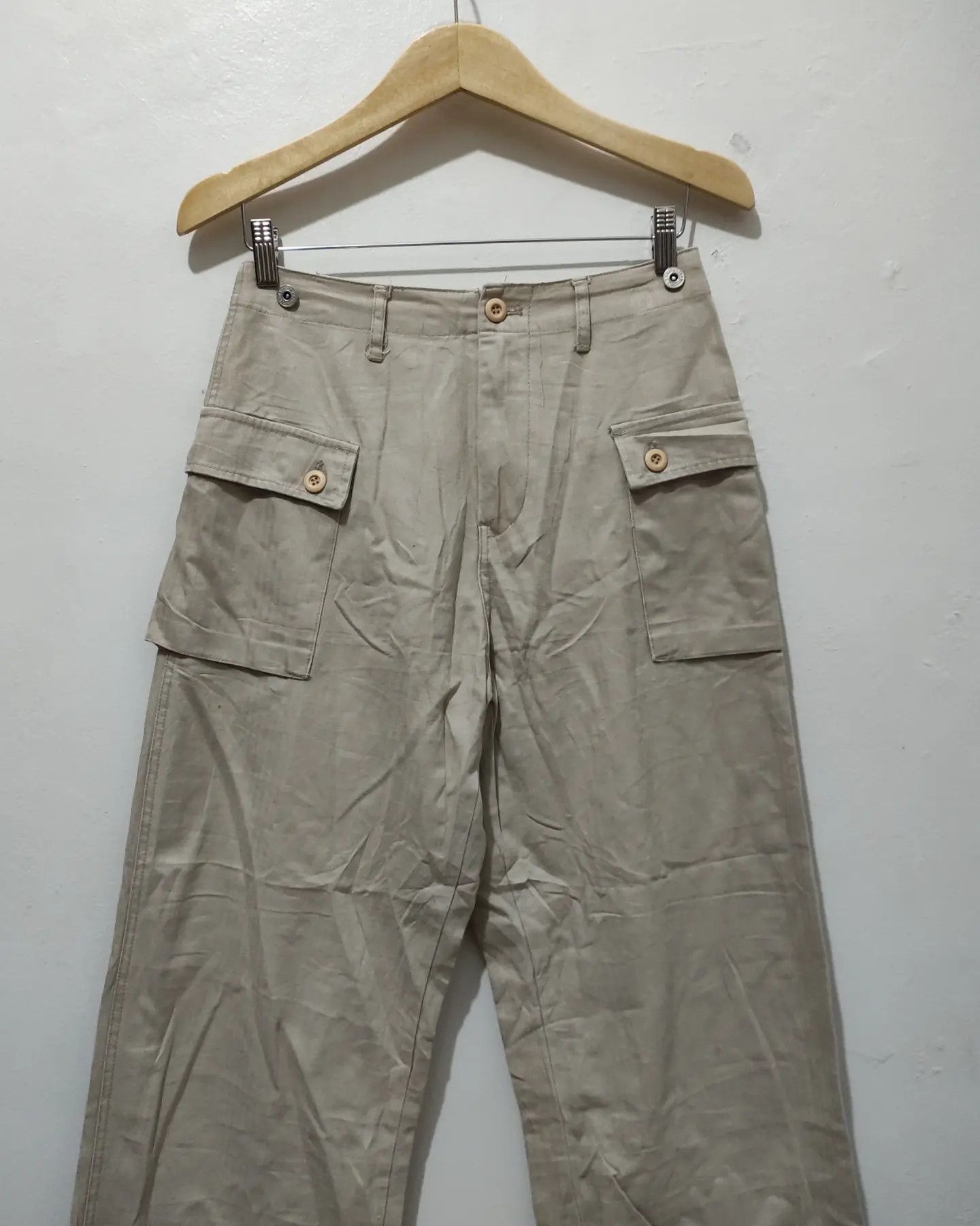 Vintage Cargo Trousers Monkey Pants Harringbone Twil Size US 29 - 7 Thumbnail