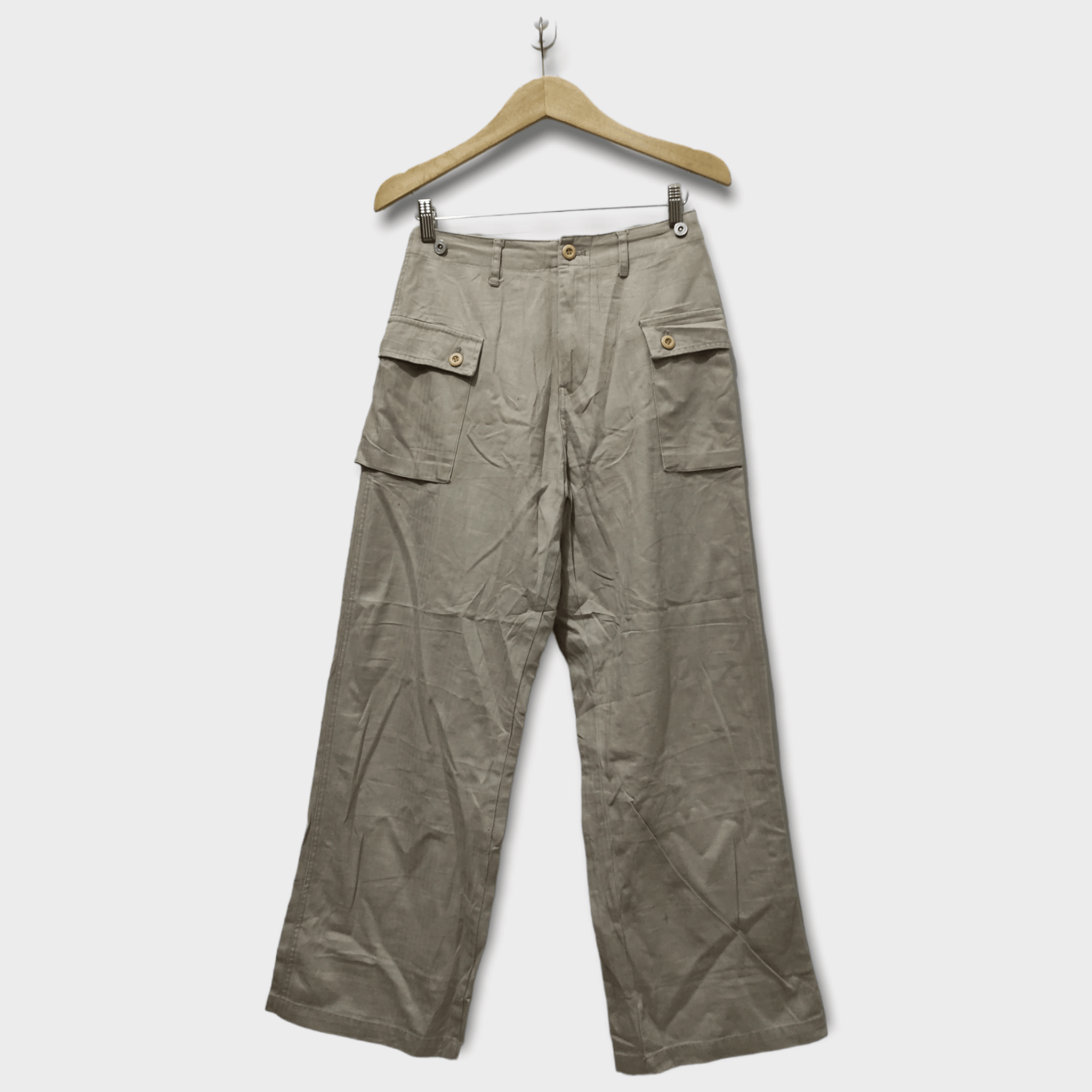 Vintage Cargo Trousers Monkey Pants Harringbone Twil Size US 29 - 1 Thumbnail
