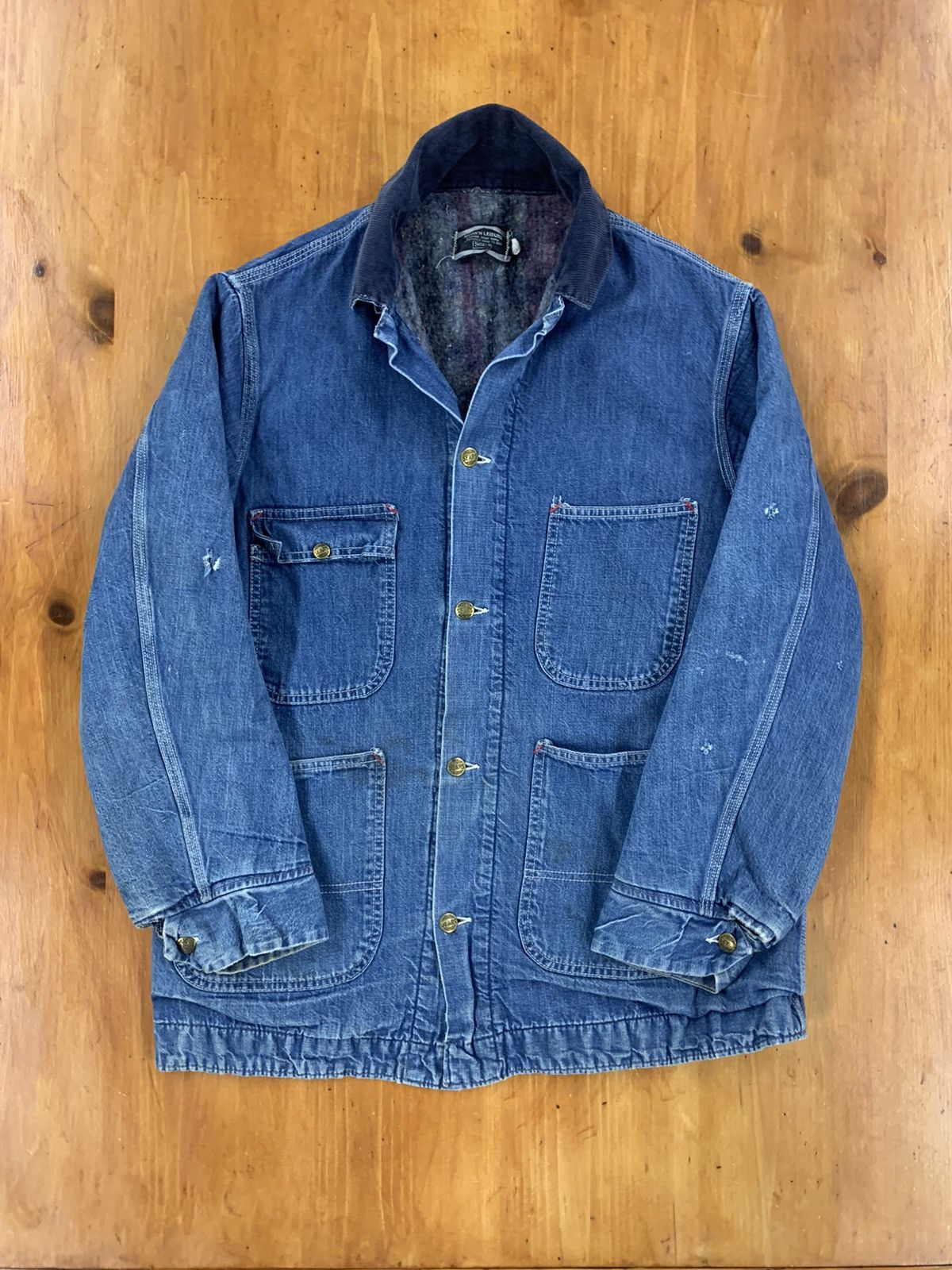 Vintage Vintage 1970s Sears Flannel Lined Denim Chore Jacket Grailed