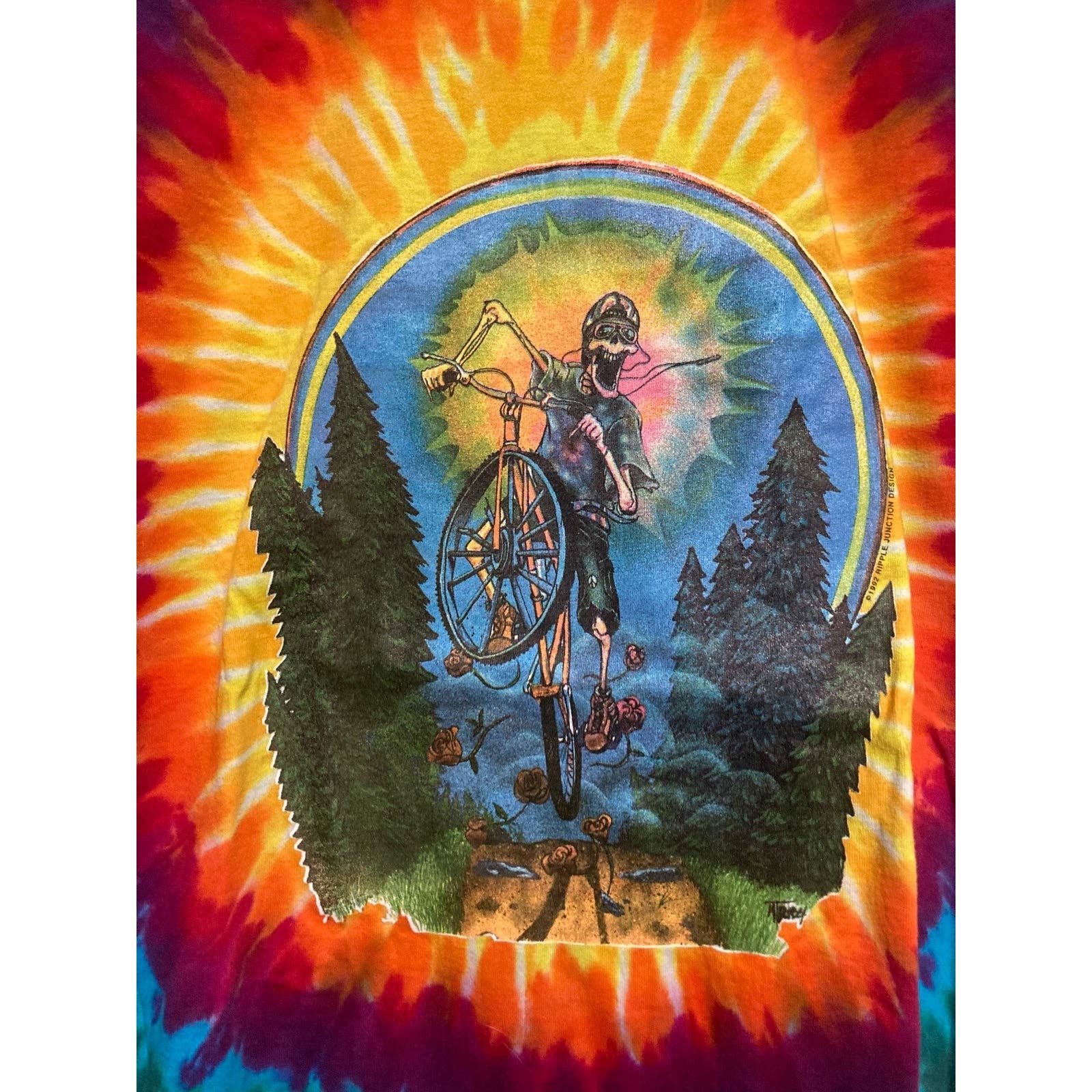 Vintage Grateful Dead 90s mountain bike skeleton shirt large