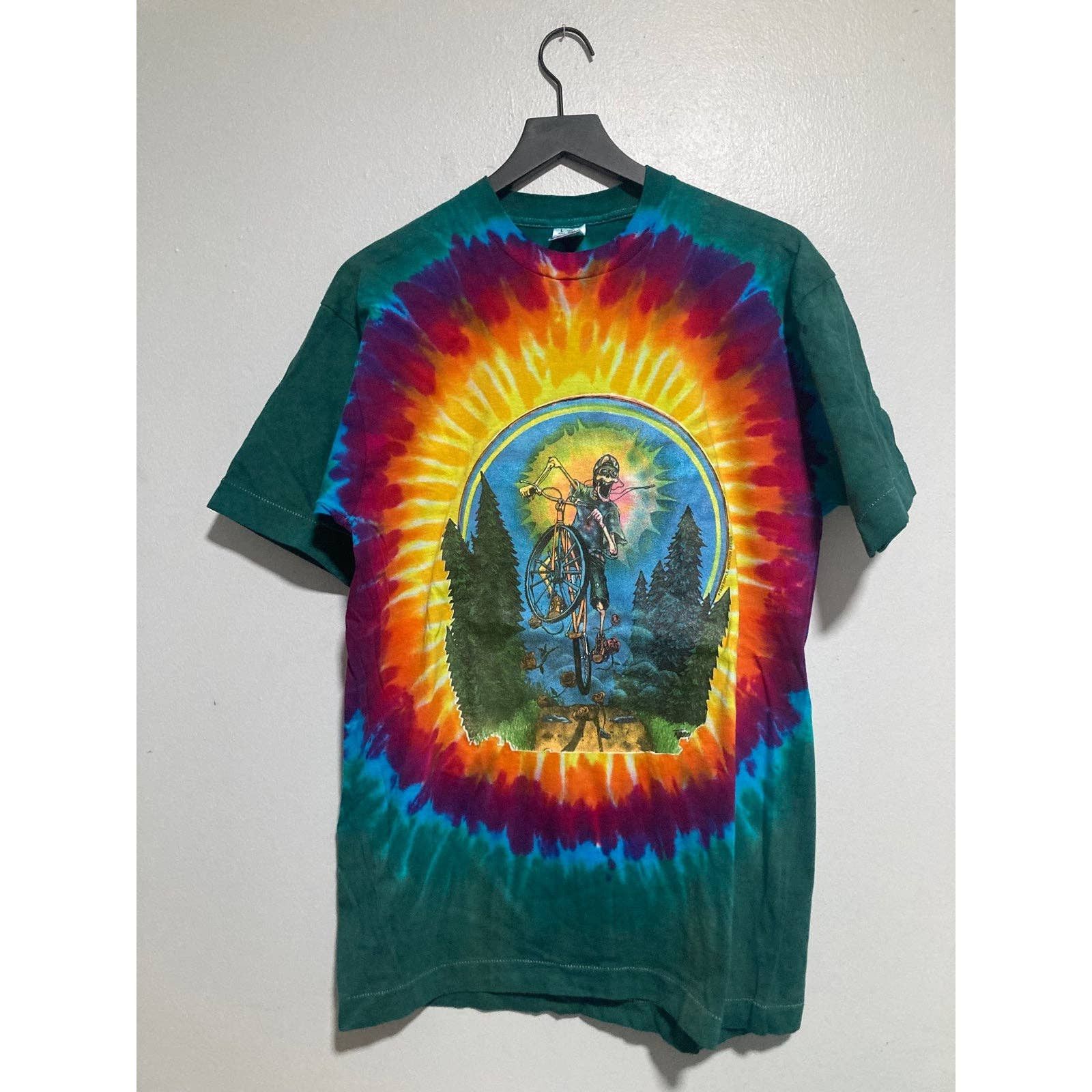 Vintage Grateful Dead 90s mountain bike skeleton shirt large