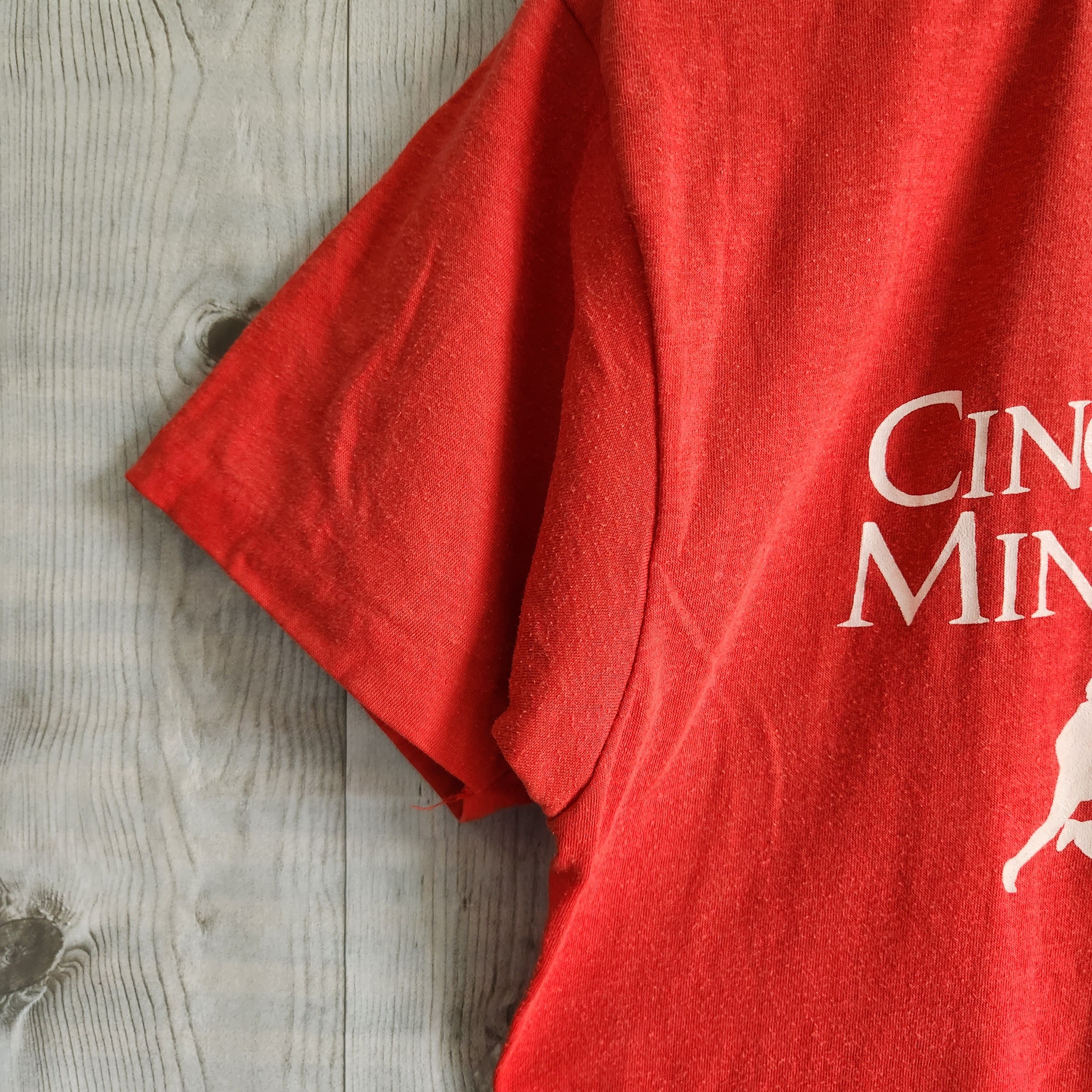 Hanes × Vintage Vintage 80s Cincinnati Heart Mini-Marathon TShirt Size US M / EU 48-50 / 2 - 12 Thumbnail