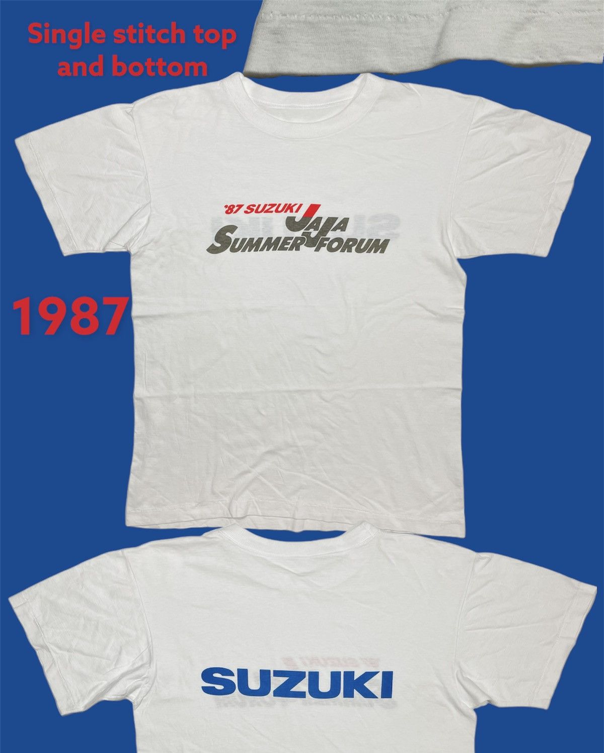 Japanese Brand × Vintage Vintage 1987 Suzuki Motorsports racing Japan 90s 80s Size US S / EU 44-46 / 1 - 1 Thumbnail