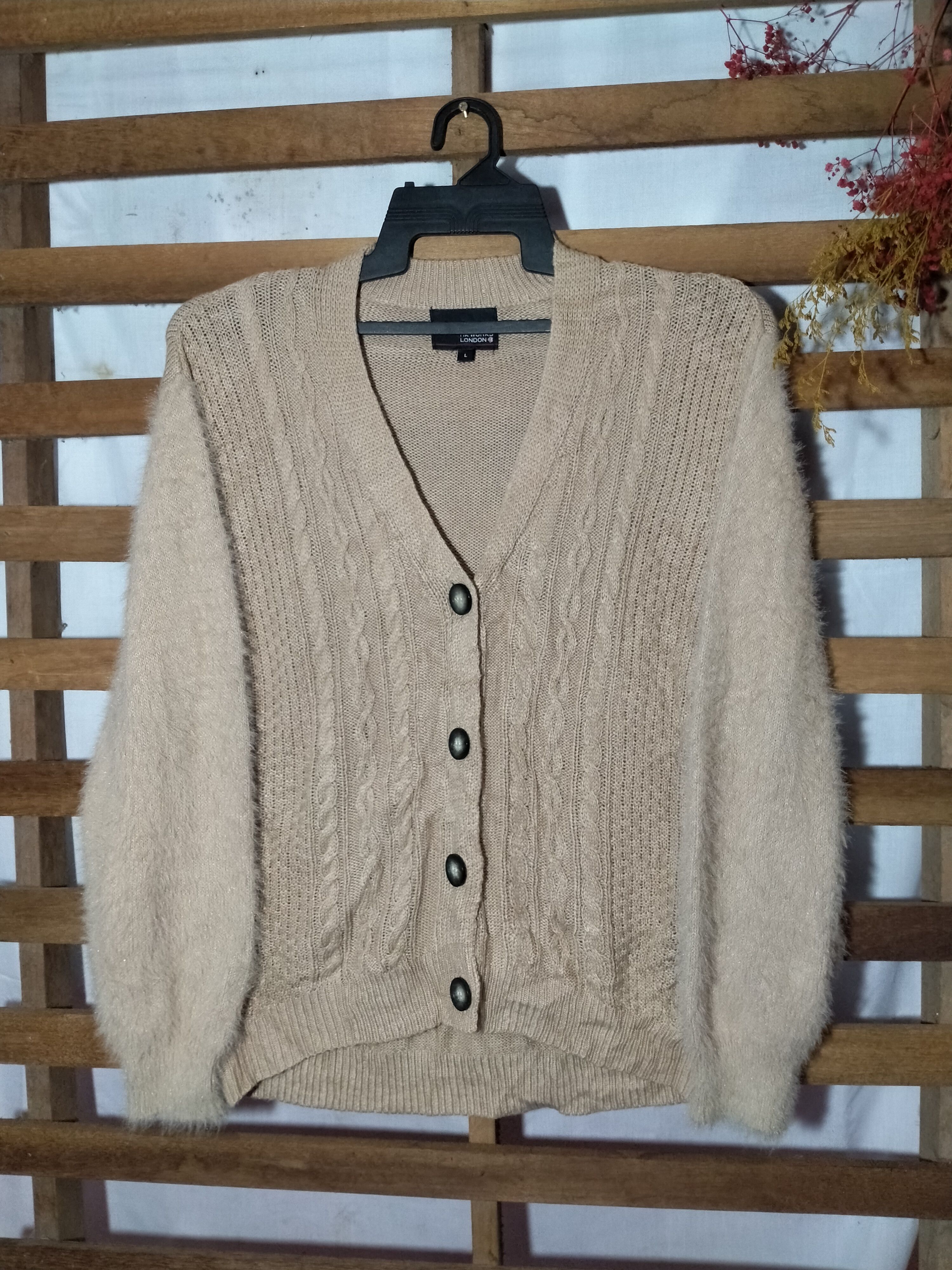 image of Hiroko Koshino Homme Hk Work London Sleeve Mohair Knitwear in Brown, Women's (Size Large)