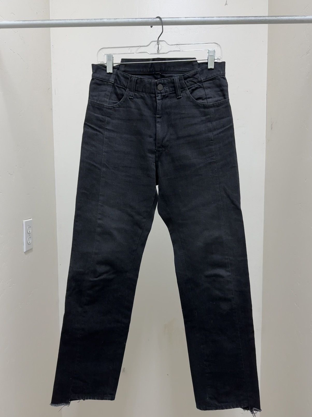 Unused Unused black 13 oz reconstructed jeans | Grailed