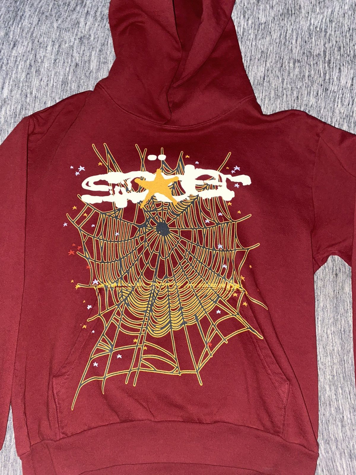 Sp5der Worldwide x Young Thug Maroon 2024 Hoodie (S)