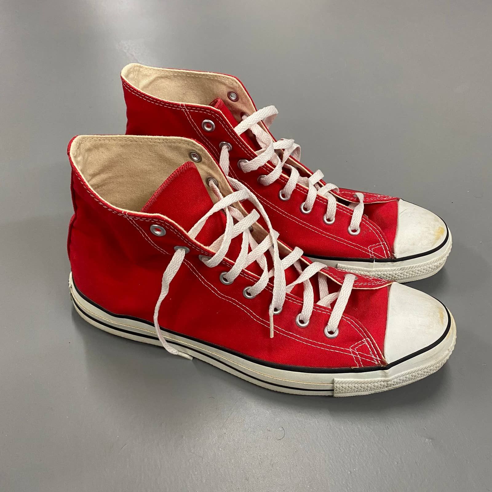 Converse Vintage 90s Made in USA Red High Top Converse Chuck Taylor ...