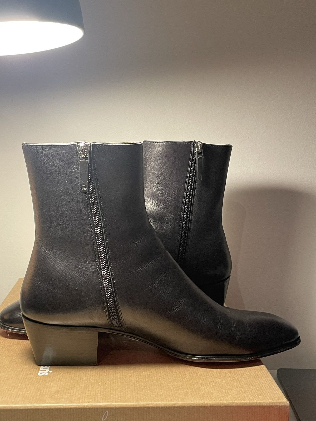 Christian Louboutin Jolly Zip-up Boots Black Smooth Leather | Grailed
