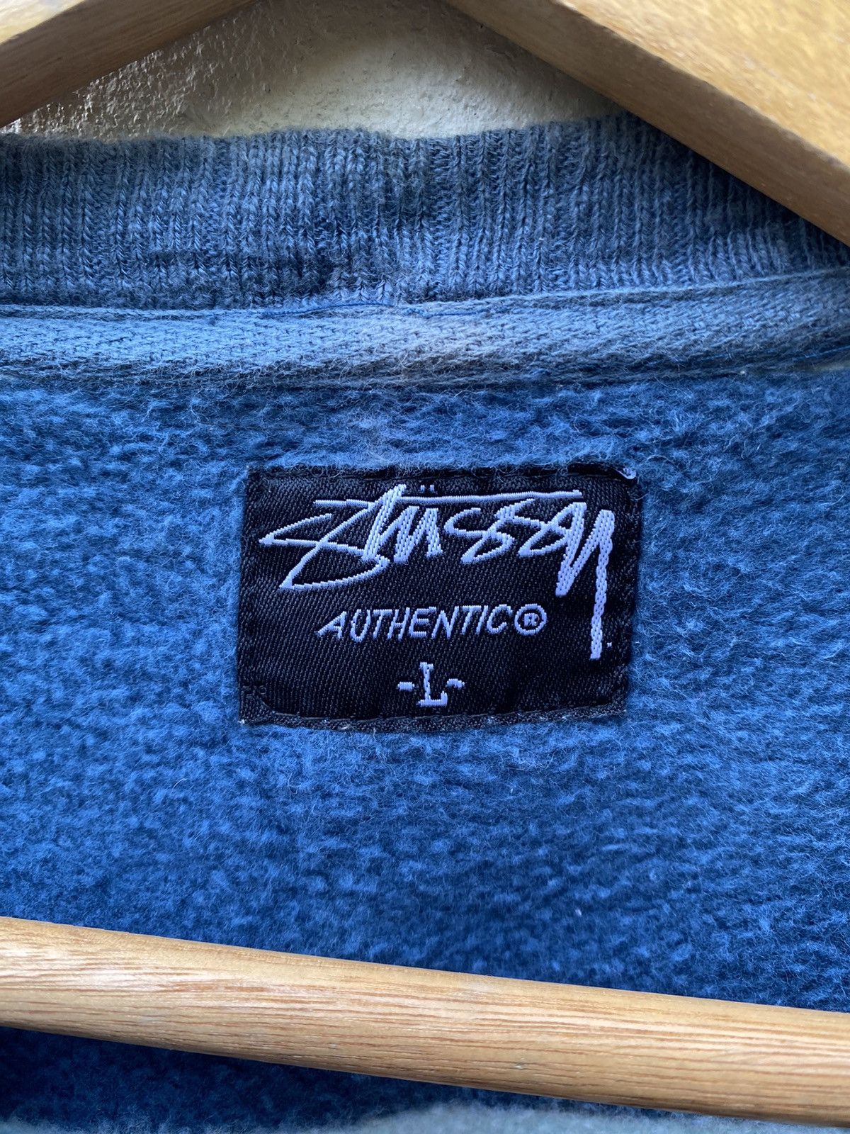 Stussy Stussy Authentic Striped Blue Sweatshirts Size US L / EU 52-54 / 3 - 4 Thumbnail