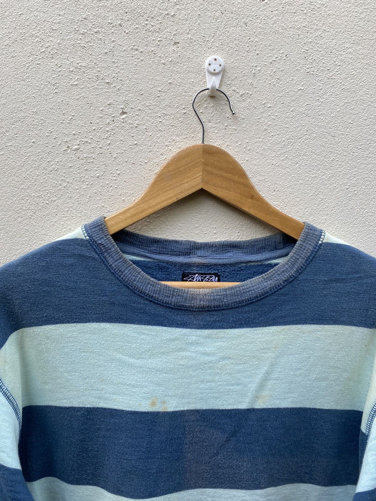 Stussy Stussy Authentic Striped Blue Sweatshirts Size US L / EU 52-54 / 3 - 2 Thumbnail