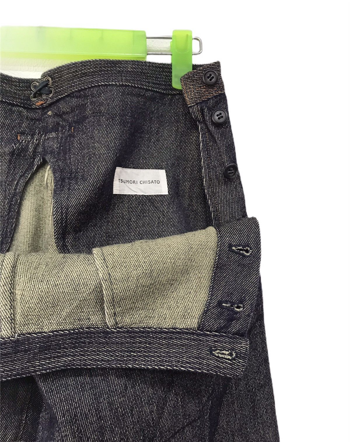 Issey Miyake × Japanese Brand × Tsumori Chisato Vtg 90s Tsumori Chisato indigo trouser pant side button Size US 28 / EU 44 - 7 Thumbnail