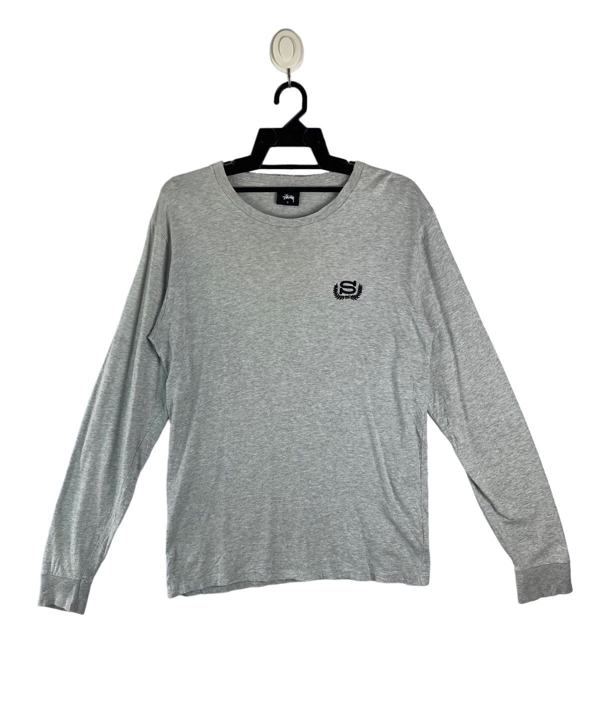 Stussy × Vintage Vtg 90s STUSSY Crest logo long sleeve shirt Size US S / EU 44-46 / 1 - 3 Thumbnail