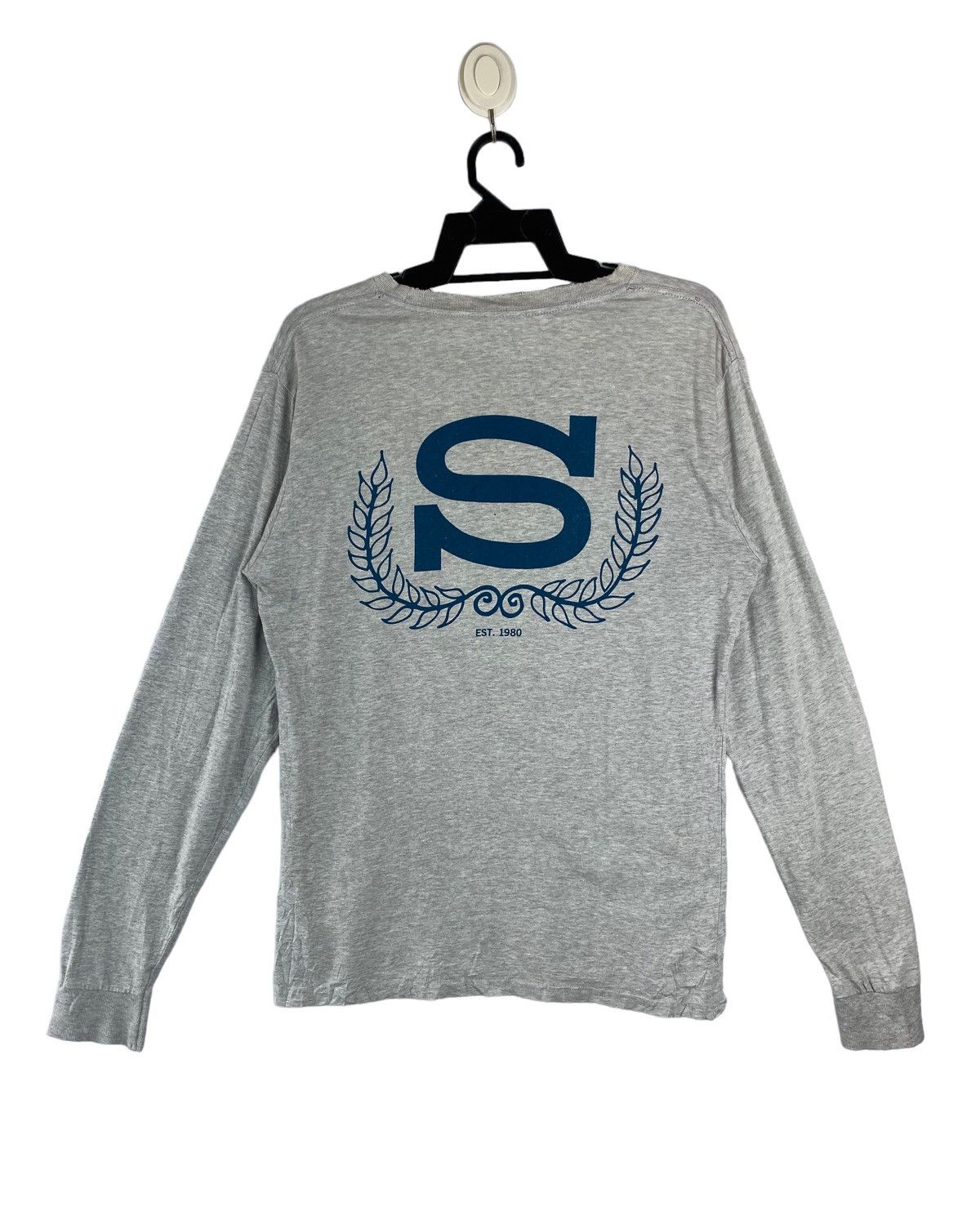Stussy × Vintage Vtg 90s STUSSY Crest logo long sleeve shirt Size US S / EU 44-46 / 1 - 1 Thumbnail