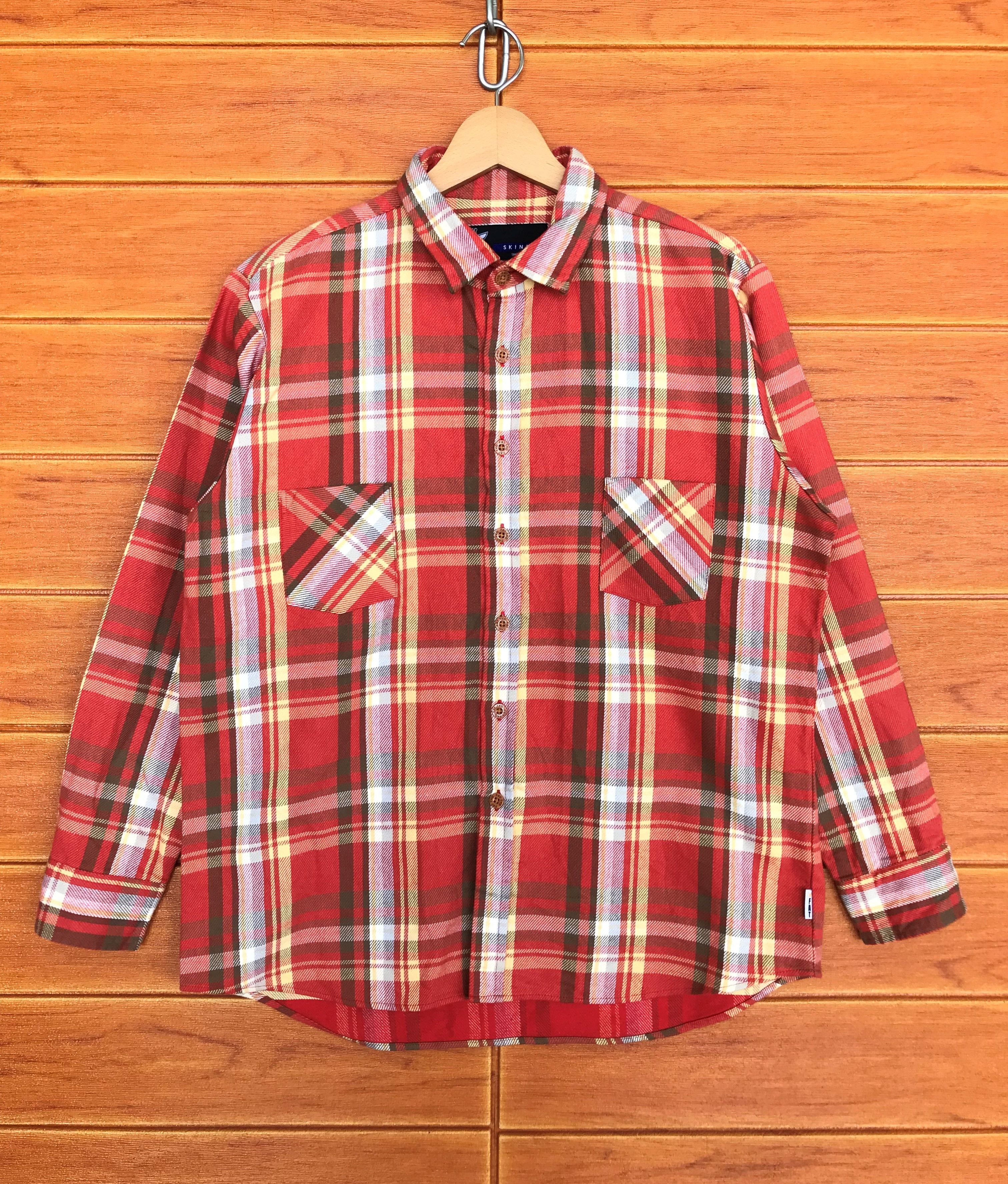 Fat Tokyo Vintage Y2k Fat Tokyo Japan Checkered Plaid Flannel Shirt Size US L / EU 52-54 / 3 - 1 Thumbnail