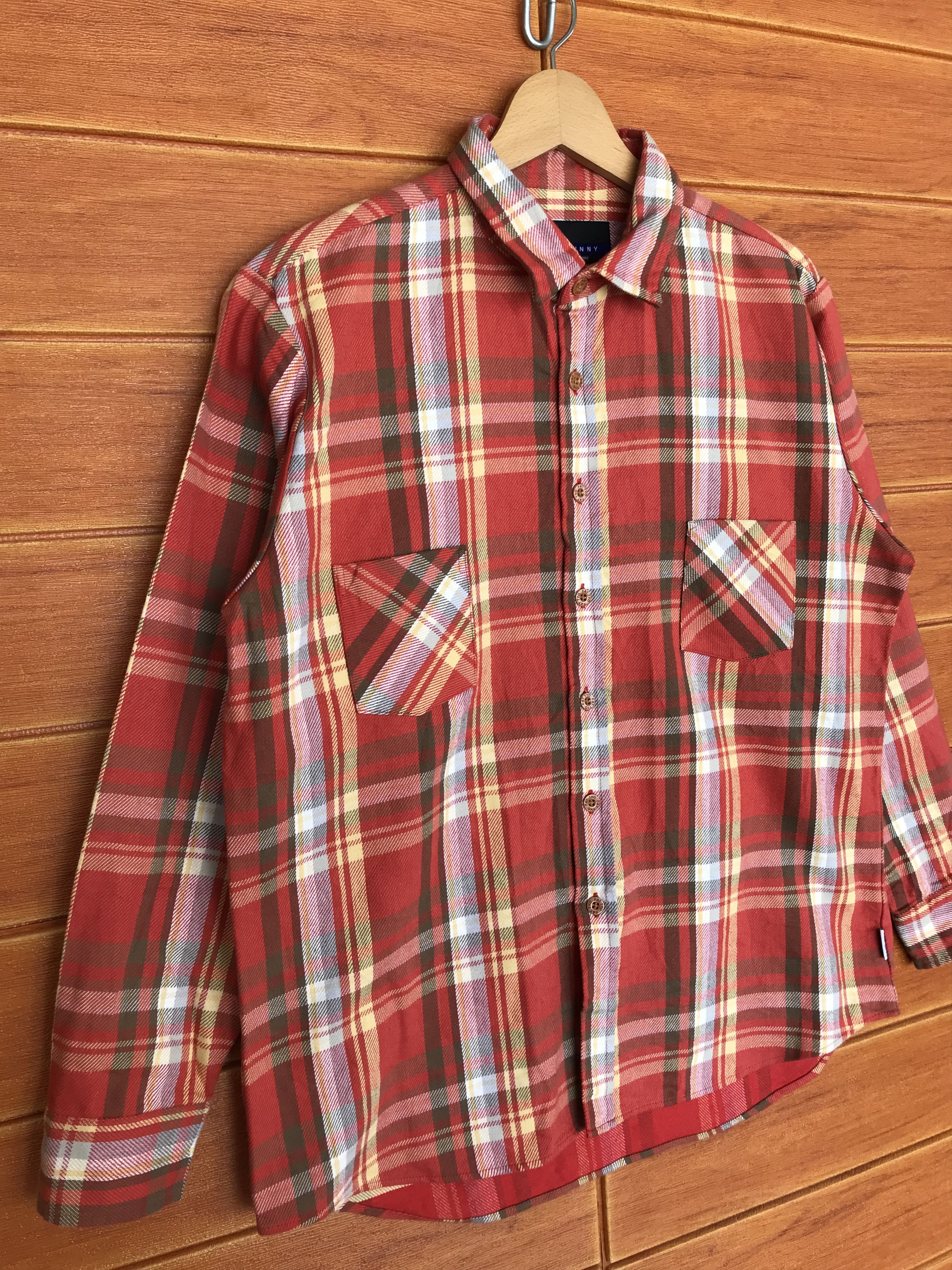 Fat Tokyo Vintage Y2k Fat Tokyo Japan Checkered Plaid Flannel Shirt Size US L / EU 52-54 / 3 - 2 Thumbnail