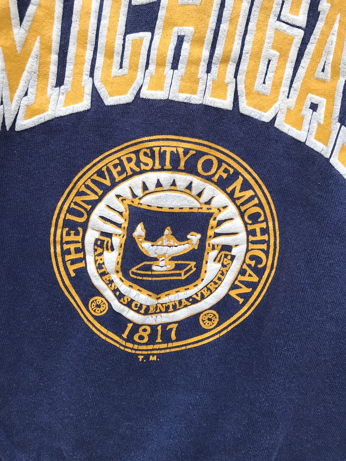 Vintage Vintage 80s University of Michigan Pullover Sweater Size US S / EU 44-46 / 1 - 5 Thumbnail