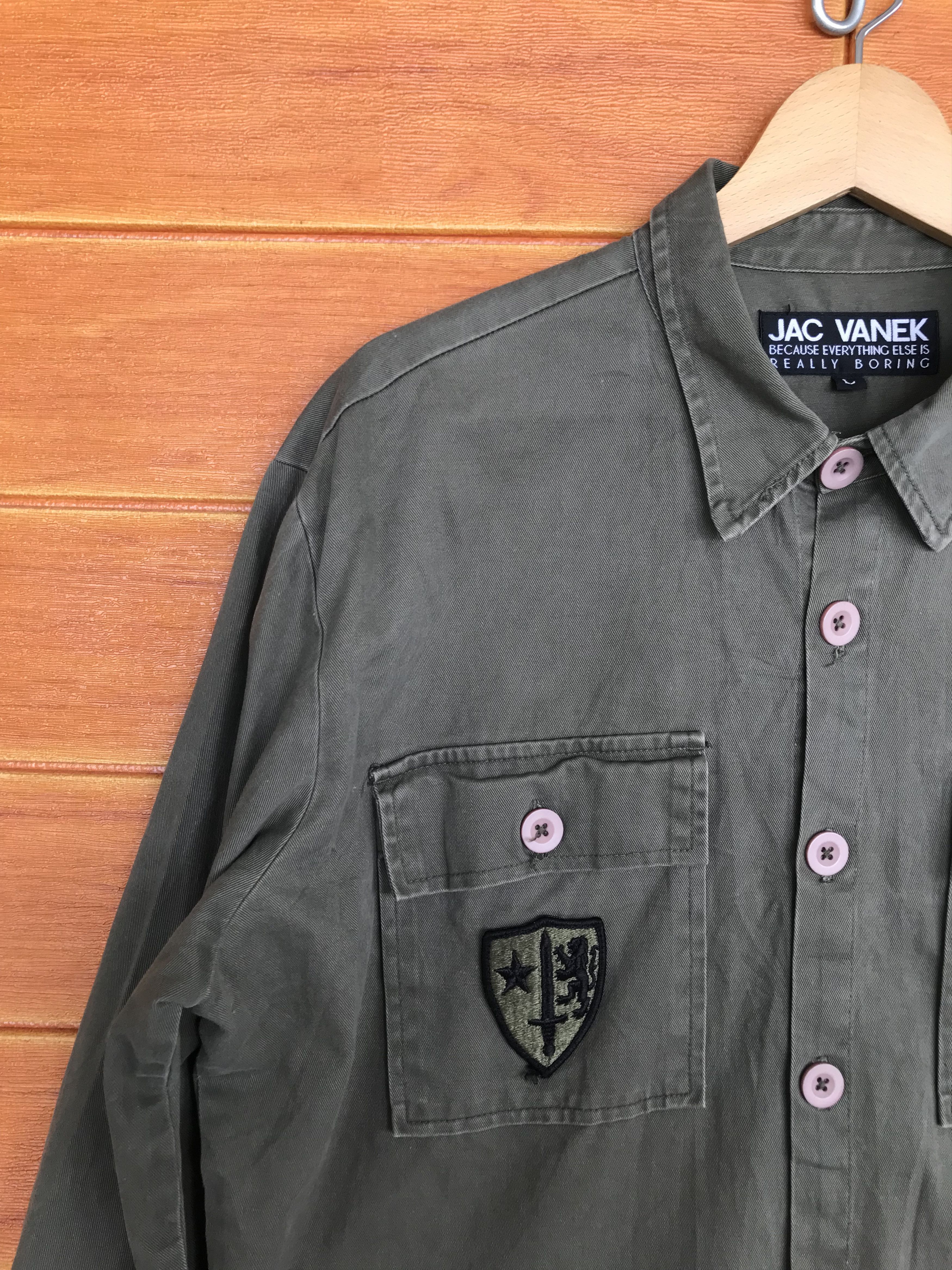 Other Jac Vanek USA Army OG-107 Utility Shirt Size US L / EU 52-54 / 3 - 3 Thumbnail