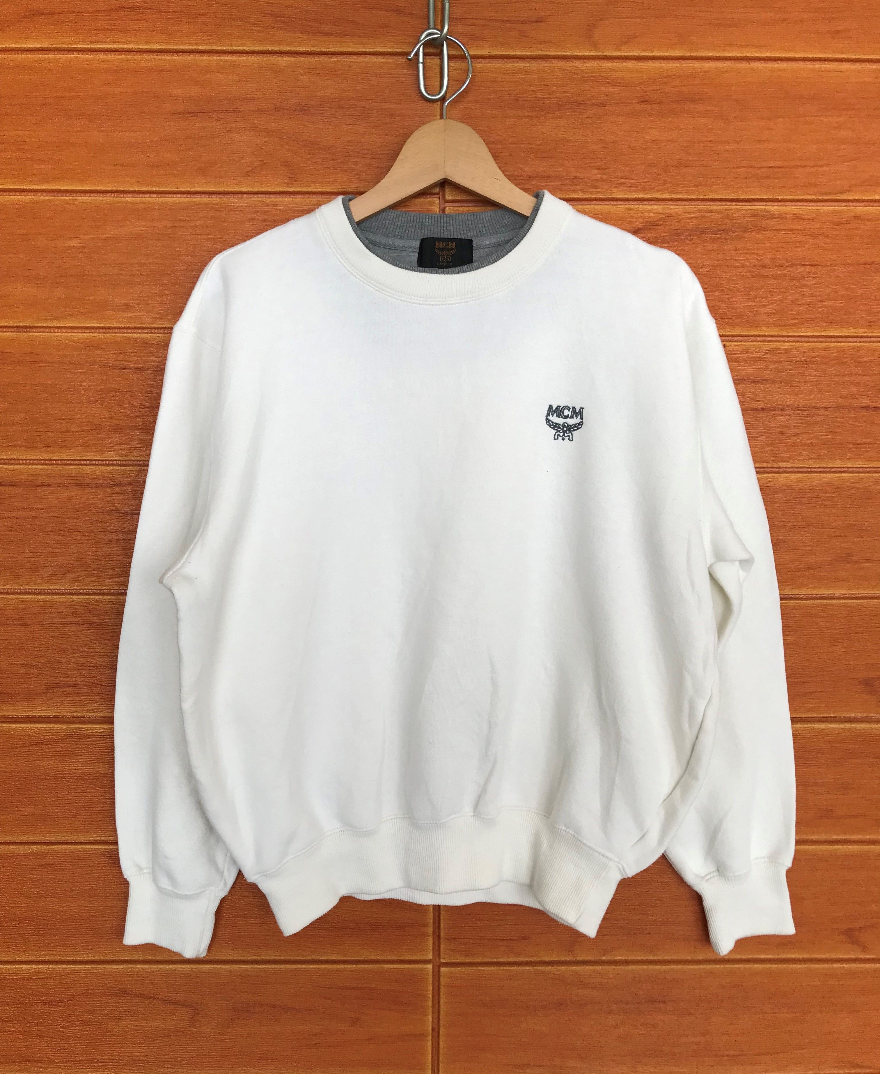 image of Vintage MCM Legere Modern Creation Munich Sweatshirt in Cream, Men's (Size Medium)