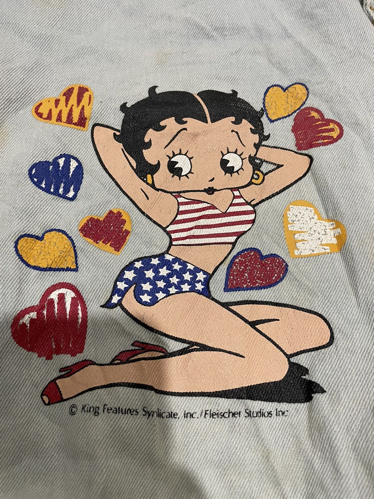 Anime × Cartoon Network Rare 70s Betty Boop Character Art Scovil Button Jeans Size 26" / US 2 / IT 38 - 13 Thumbnail
