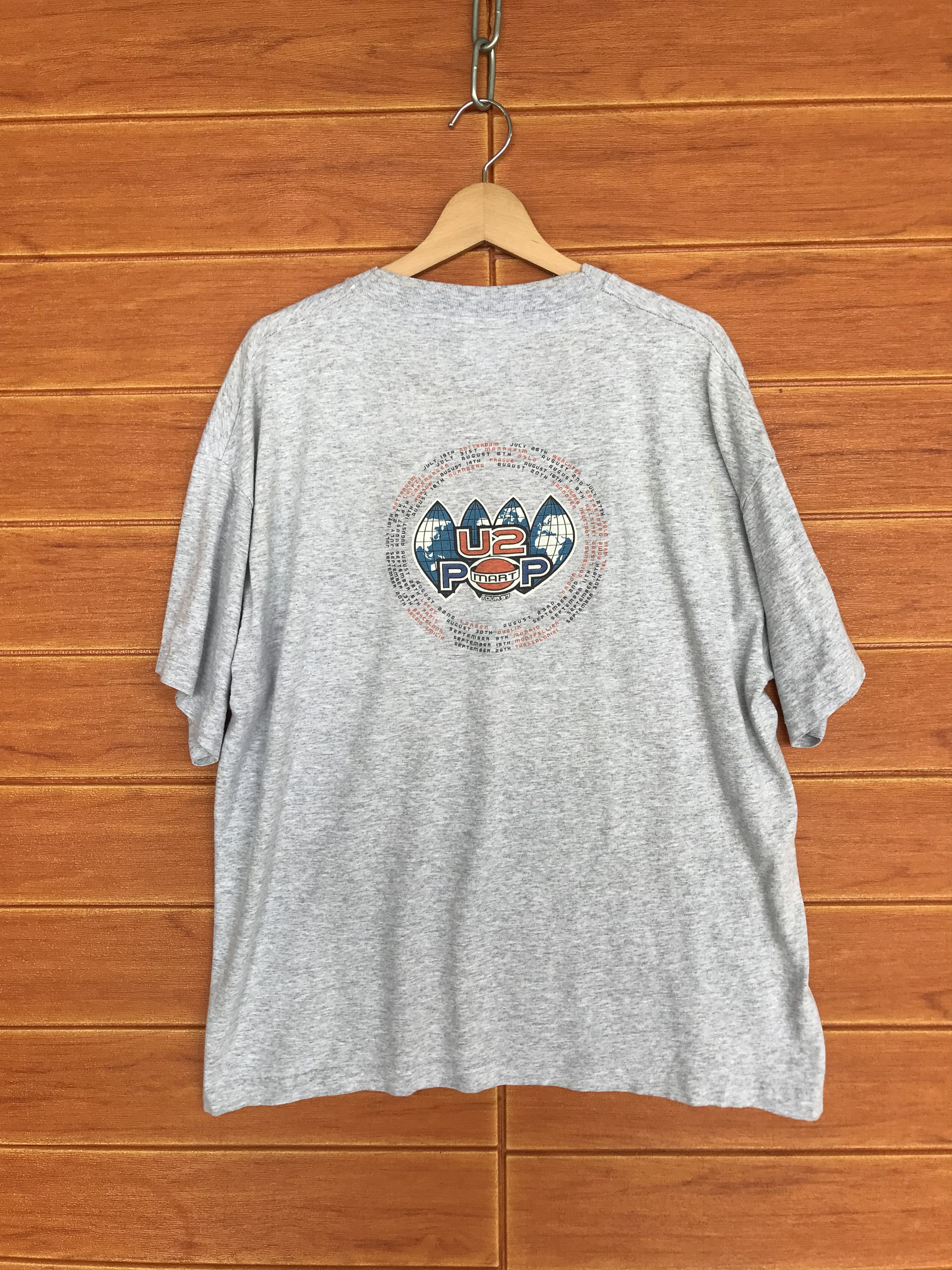 Band Tees Vintage 90s U2 Pop Mart Tour 1997 T-Shirt Size US XL / EU 56 / 4 - 6 Thumbnail
