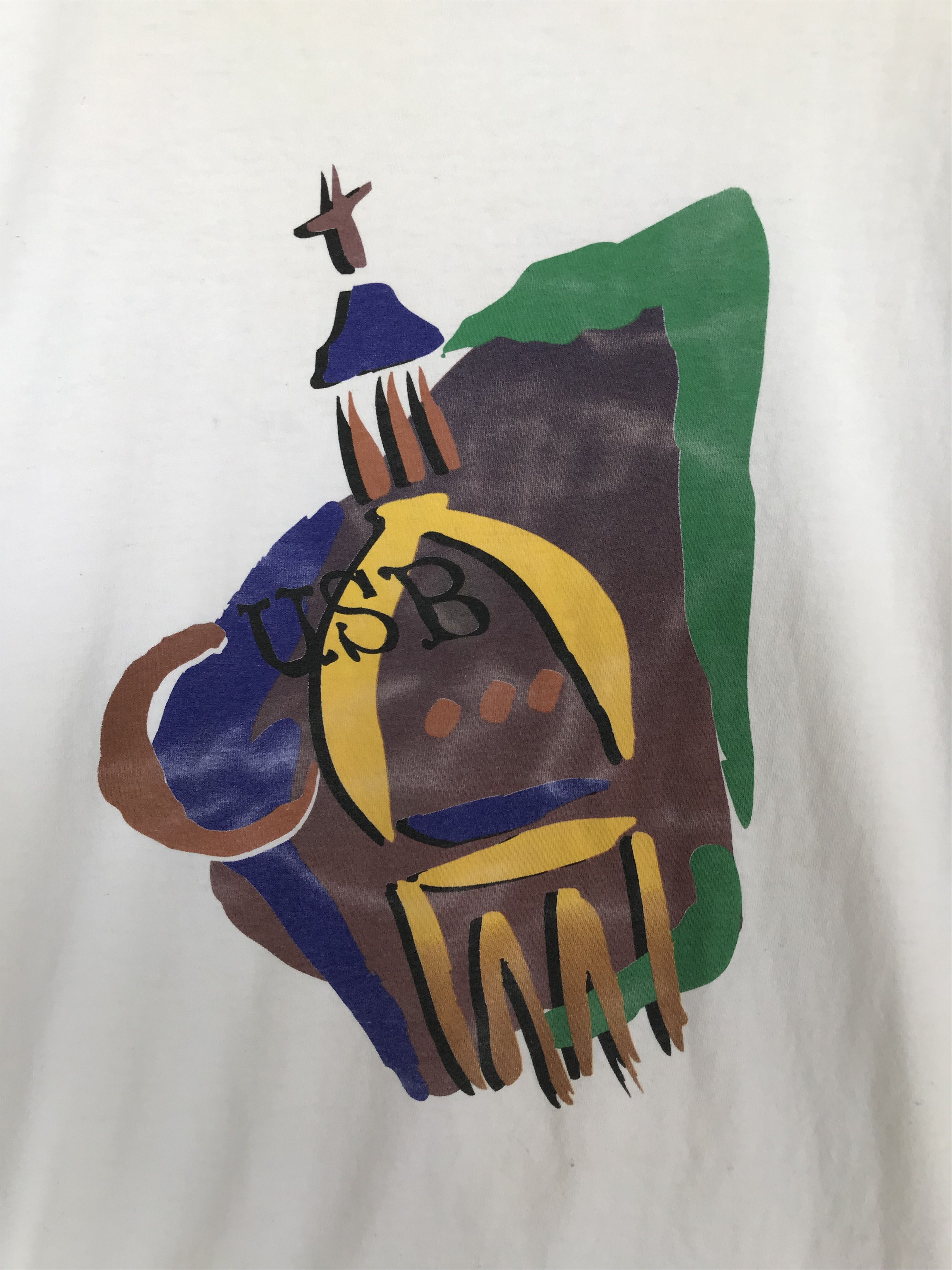 Vintage Vintage 90s USB Humeur Design Artwork T-Shirt Size US L / EU 52-54 / 3 - 2 Thumbnail
