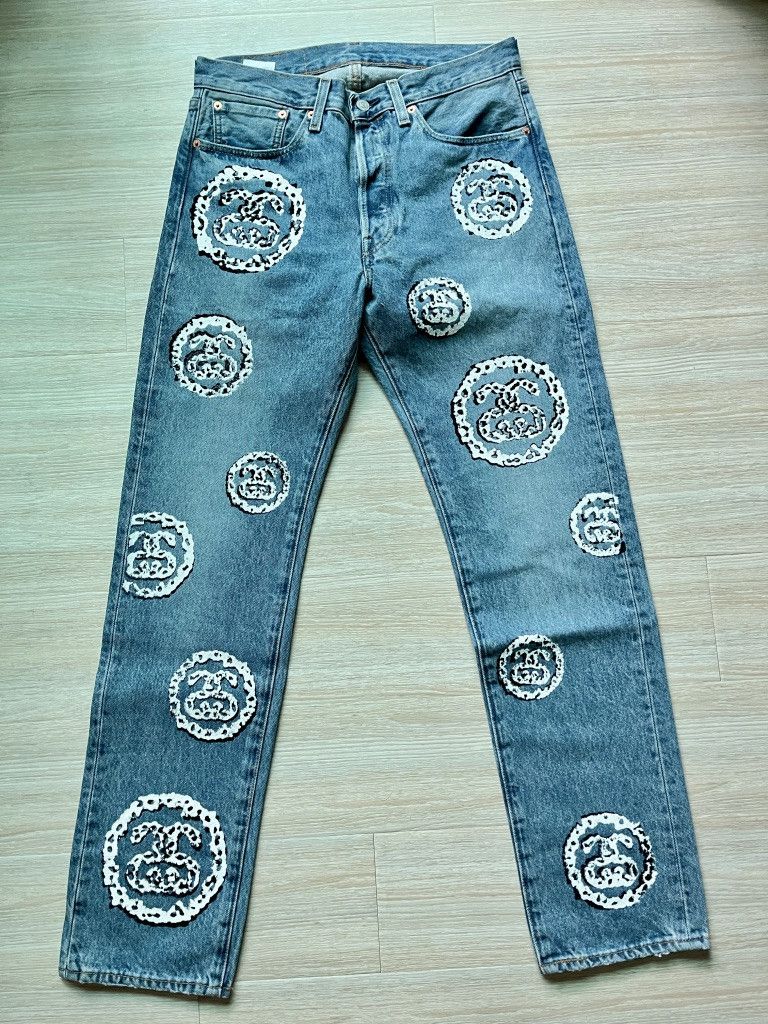 Stussy Stussy Denim Tears Levi's 501 Jeans Light Wash | Grailed