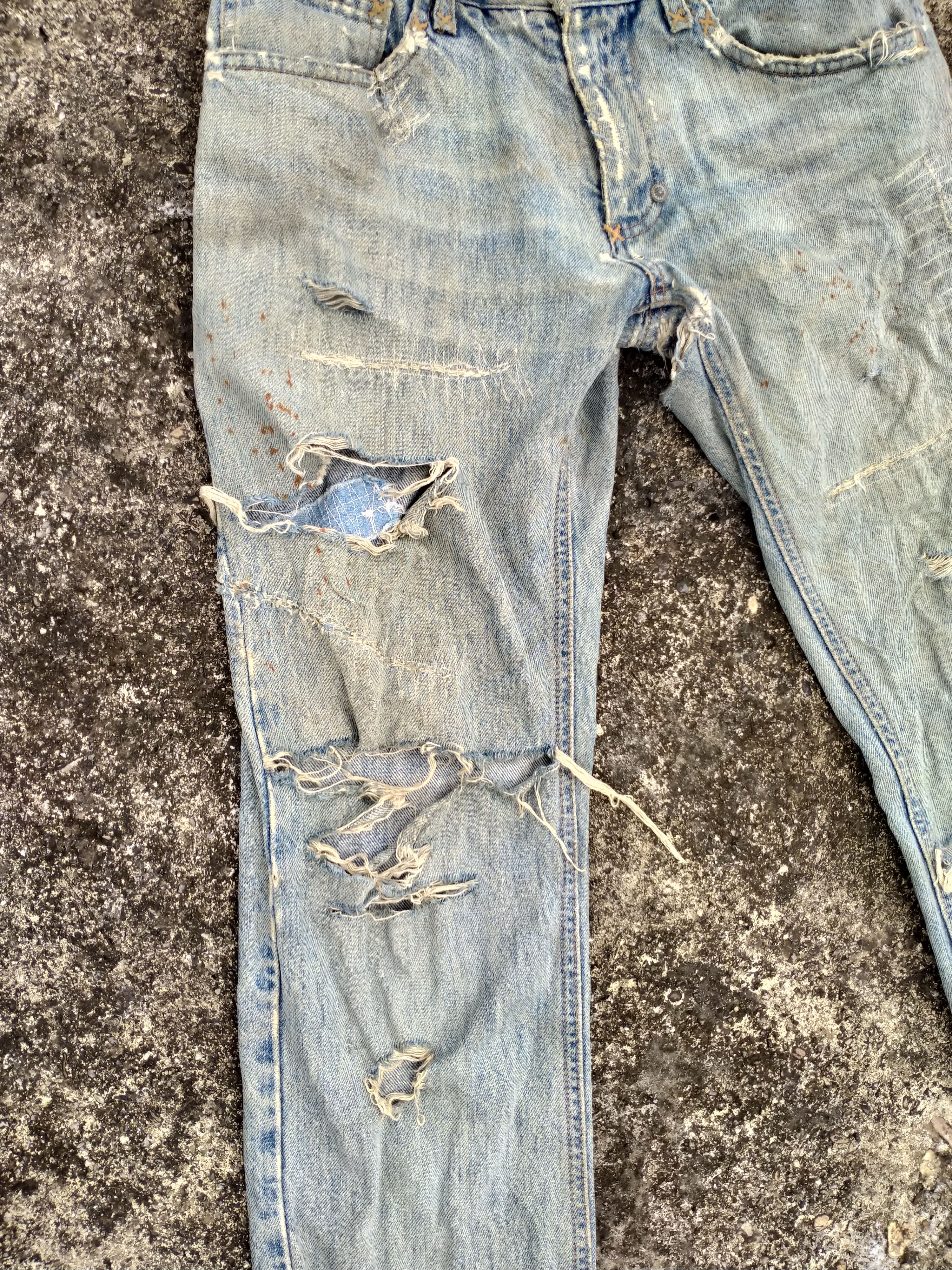 Dolce & Gabbana DISTRESSED DOLCE&GABBANA NON SELVEDGE DENIM Size US 32 / EU 48 - 3 Thumbnail