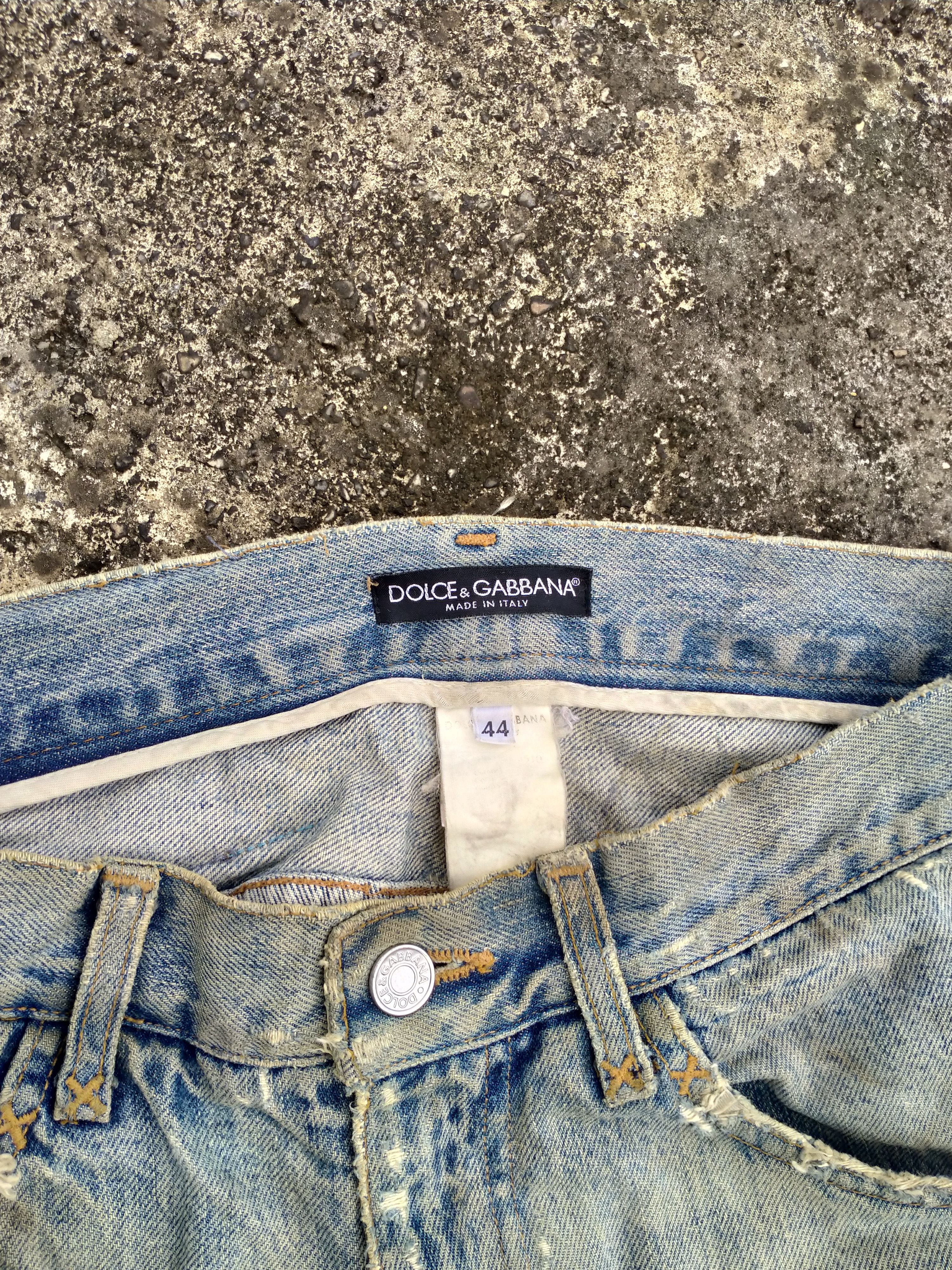 Dolce & Gabbana DISTRESSED DOLCE&GABBANA NON SELVEDGE DENIM Size US 32 / EU 48 - 4 Thumbnail