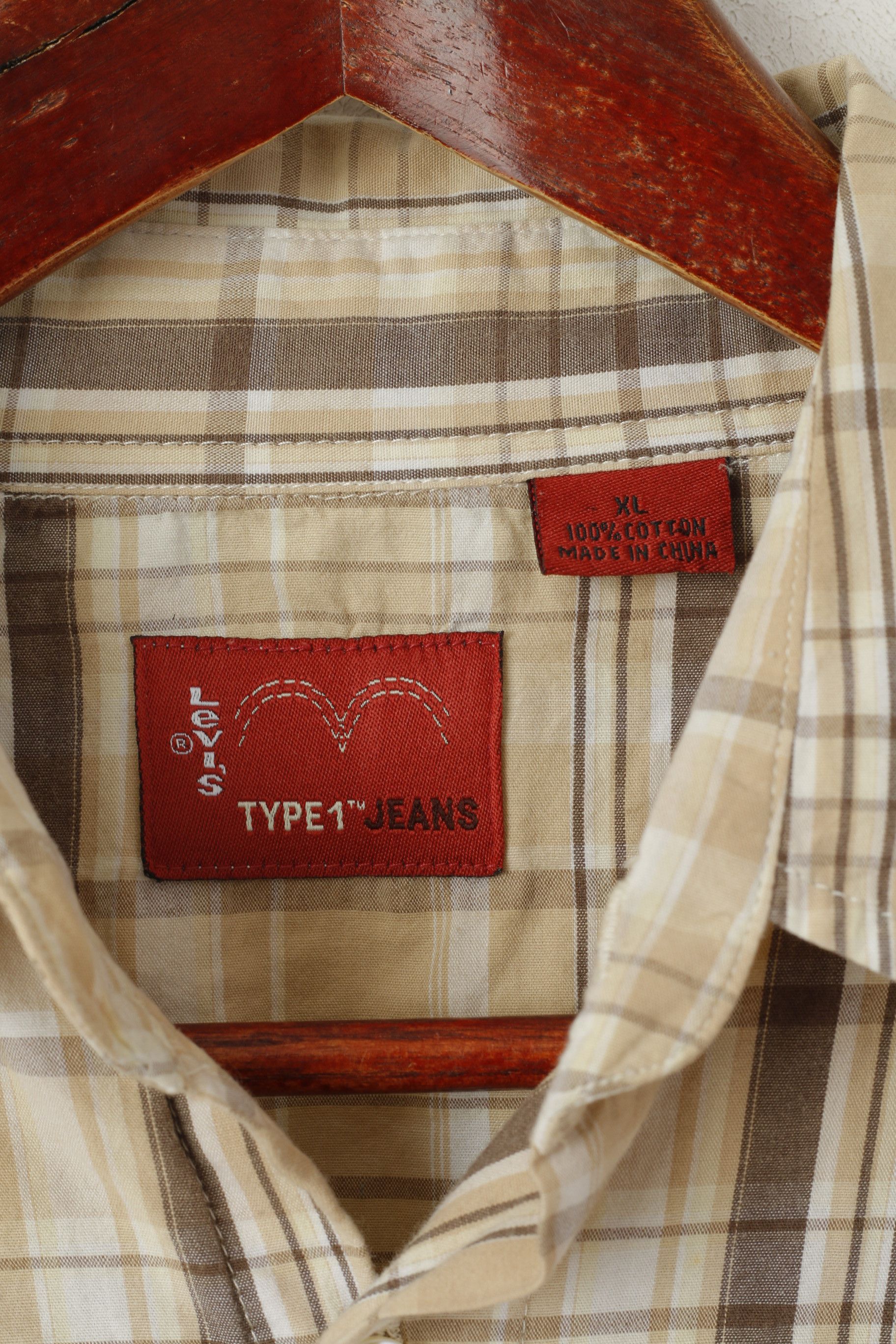 Levi's Levi's Type 1 Men XL Casual Shirt Brown Check 1410 Size US XL / EU 56 / 4 - 3 Thumbnail