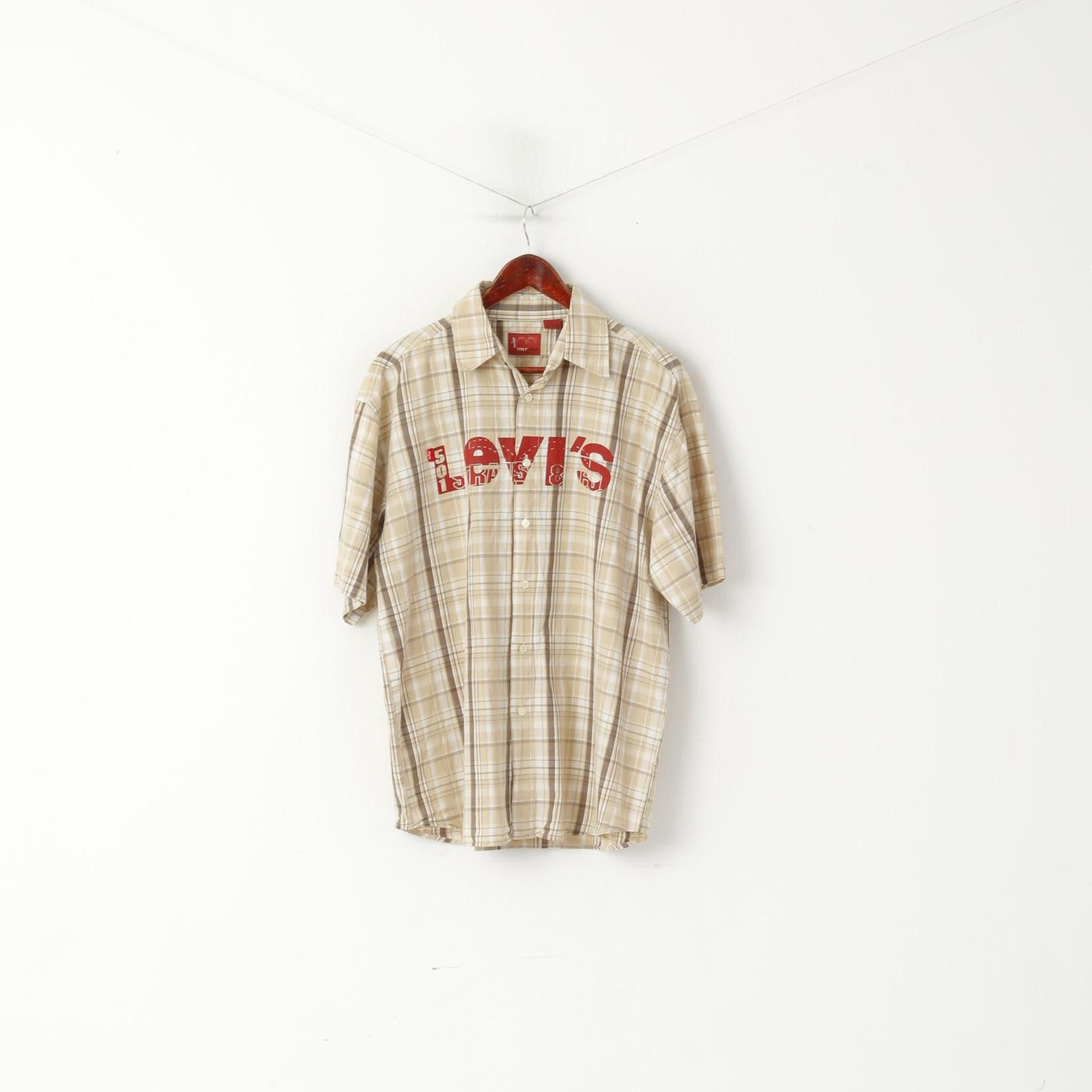 Levi's Levi's Type 1 Men XL Casual Shirt Brown Check 1410 Size US XL / EU 56 / 4 - 1 Thumbnail