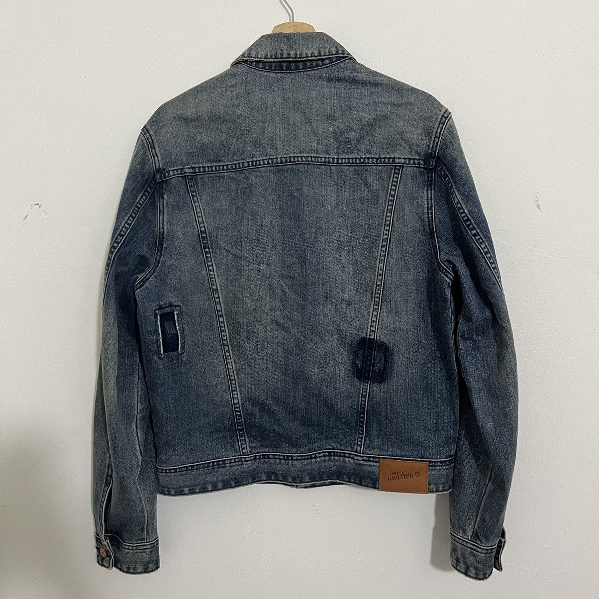 Jean Paul Gaultier 90’s Jean Paul Gaultier JPG Patchwork Washed Denim Jacket Size US S / EU 44-46 / 1 - 5 Thumbnail