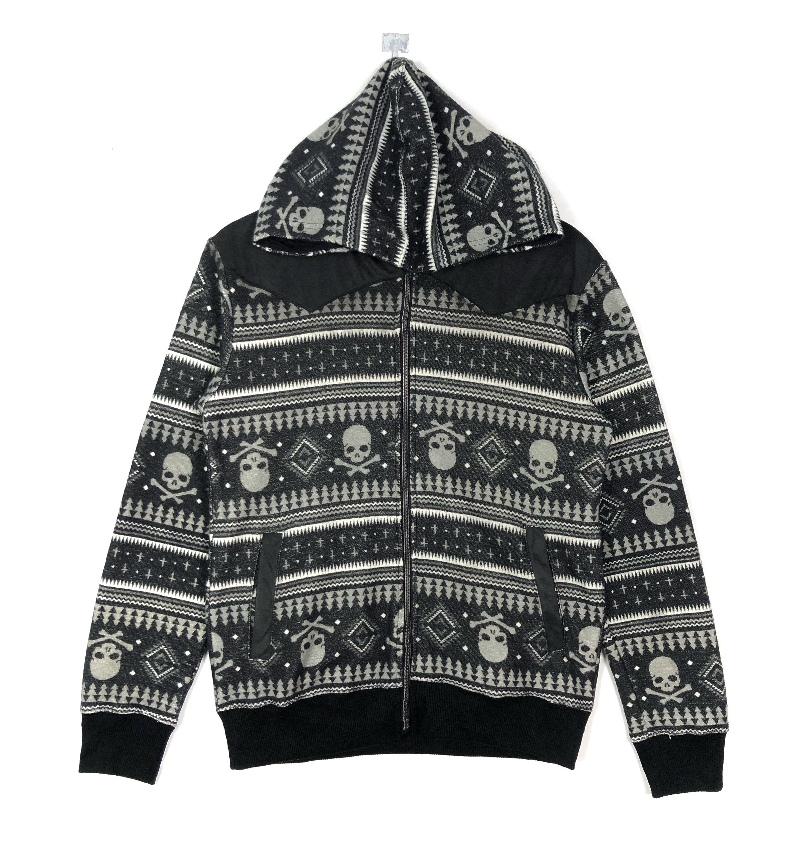 Japanese Brand BEAUMERE JAPAN SKULLS NAVAJO STYLE ZIPPER HOODIE Size US S / EU 44-46 / 1 - 2 Thumbnail